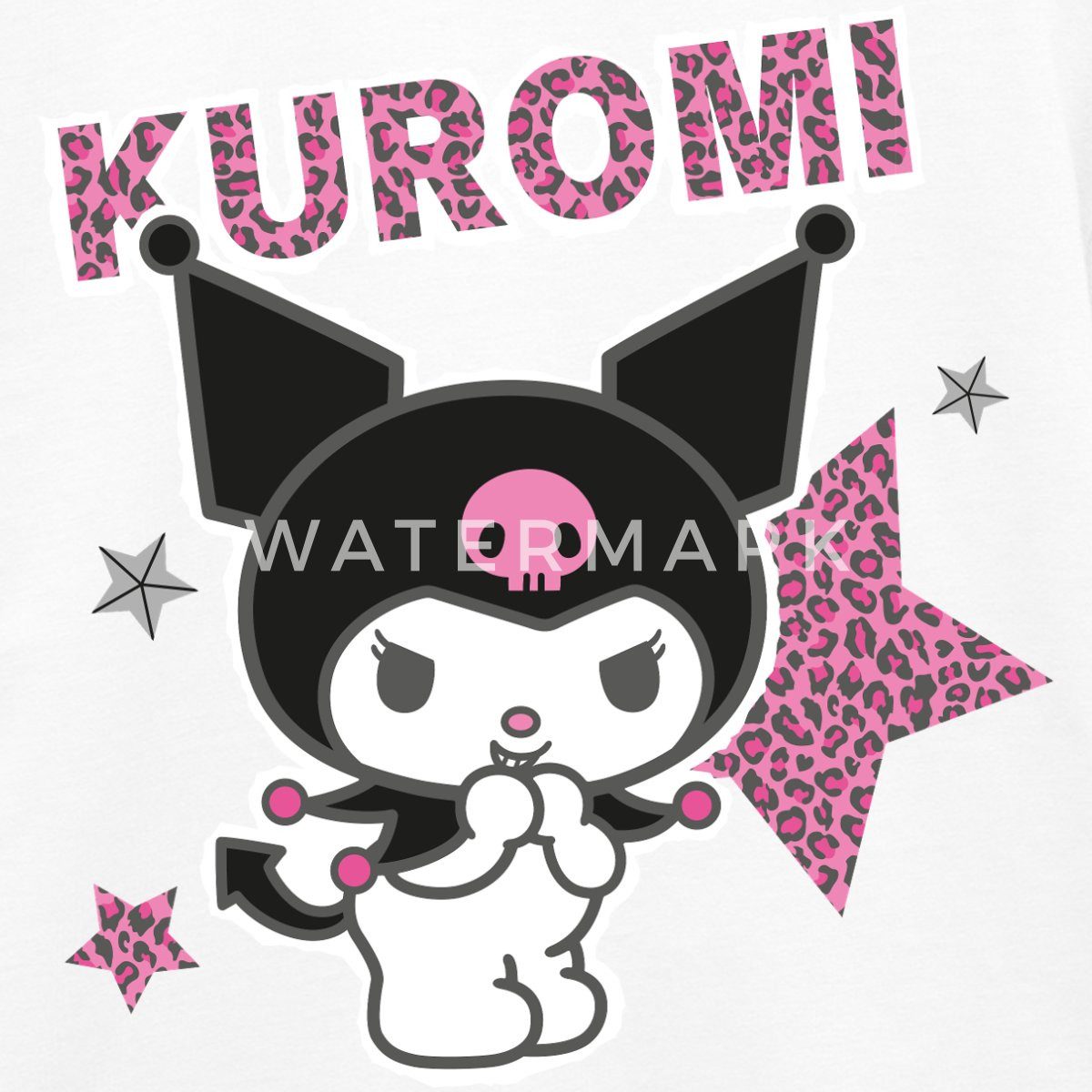 T-Shirt Kuromi Mit Schriftzug Leo Stil Teenager Premium T-Shirt