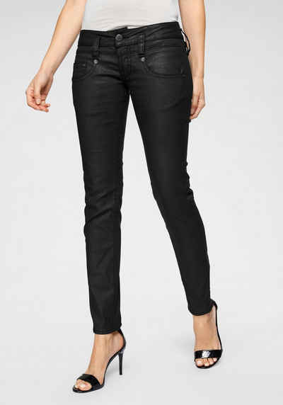 Herrlicher Slim-fit-Jeans »PITCH SLIM« in Leder-Optik