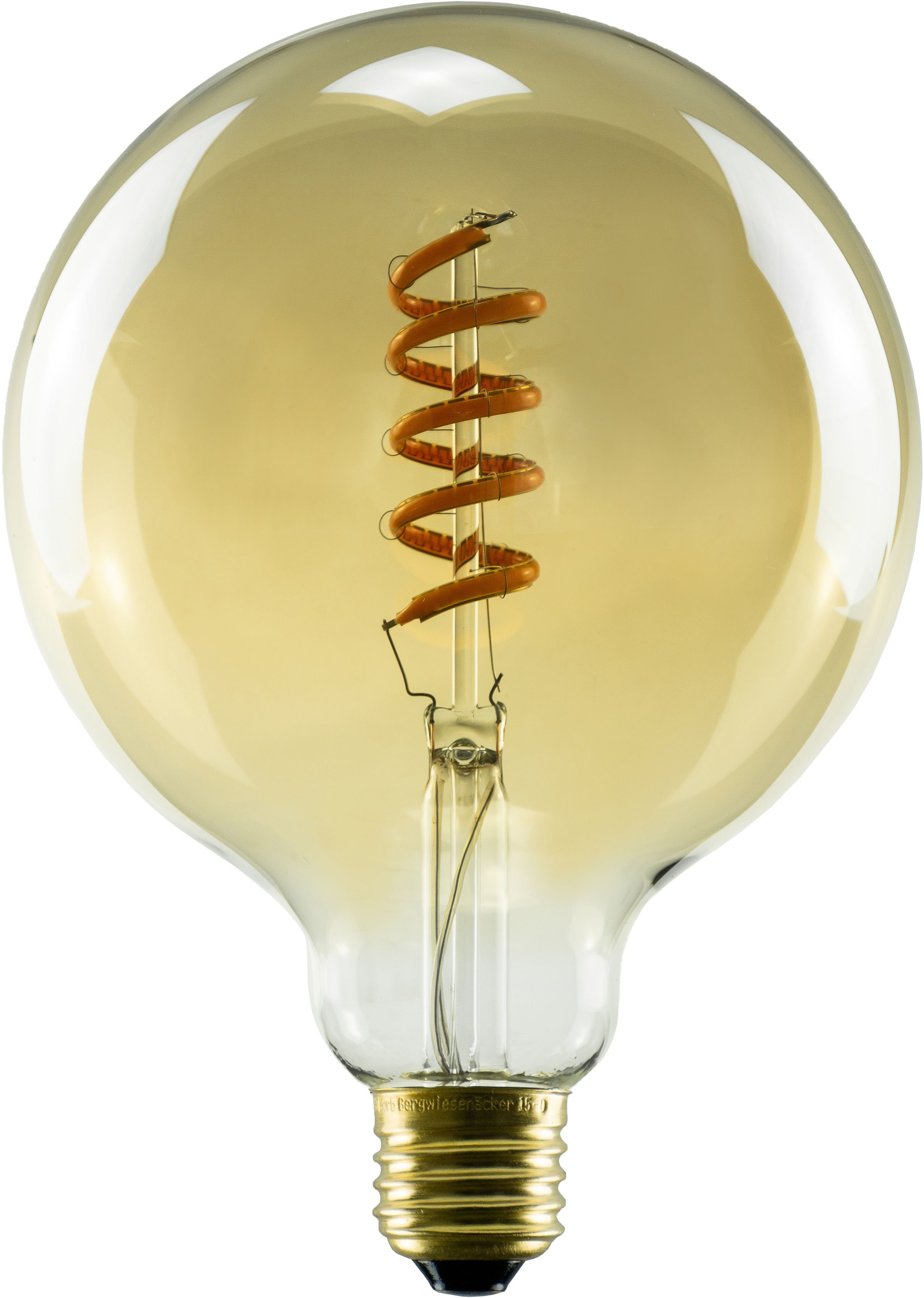 SEGULA LED-Leuchtmittel Soft Line, E27, 1 St., Warmweiß, dimmbar, Soft Globe 125 gold, E27