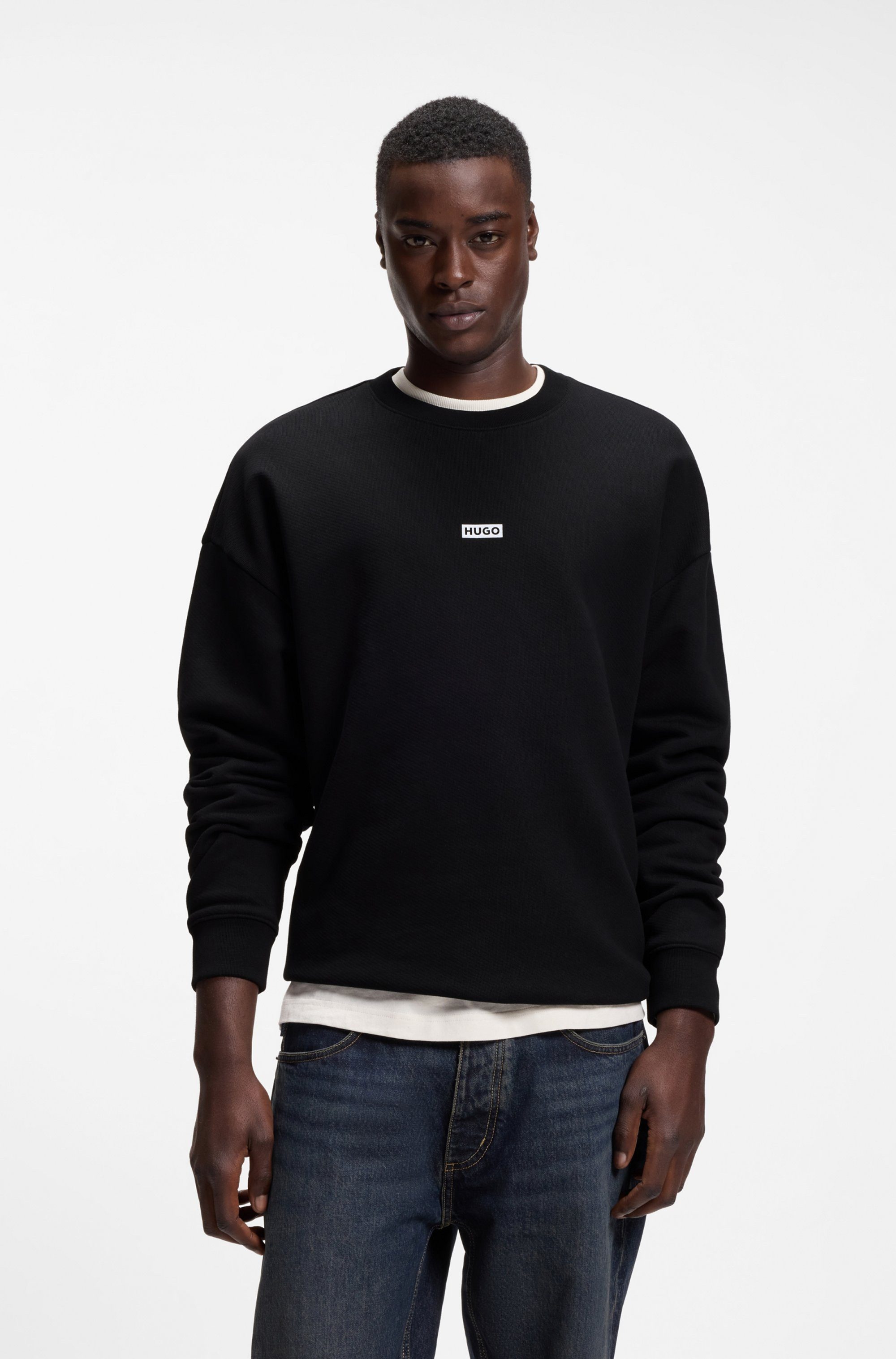 HUGO Blue Sweatshirt Naviu mit Rückendruck günstig online kaufen