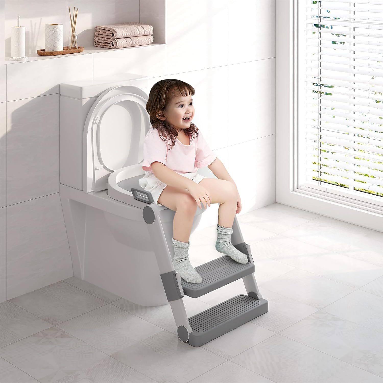 Bettizia Toilettentrainer Töpfchentrainer Kinder Töpfchen Baby WC Sitz  Kindertoilette mit Treppe