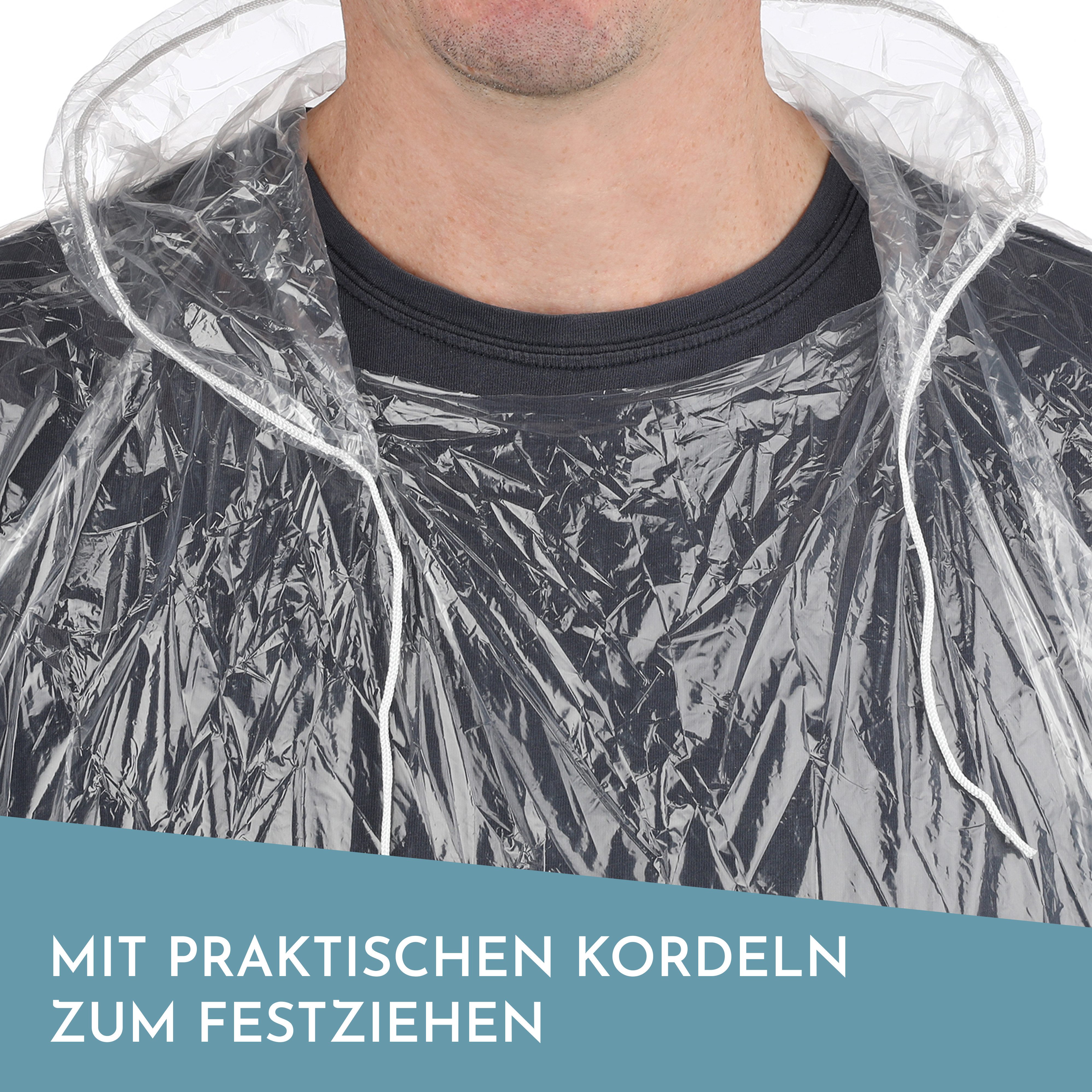 Vaily Regenponcho Einweg-Regenjacke 8er Pack Transparentes Regencape mit Ka günstig online kaufen