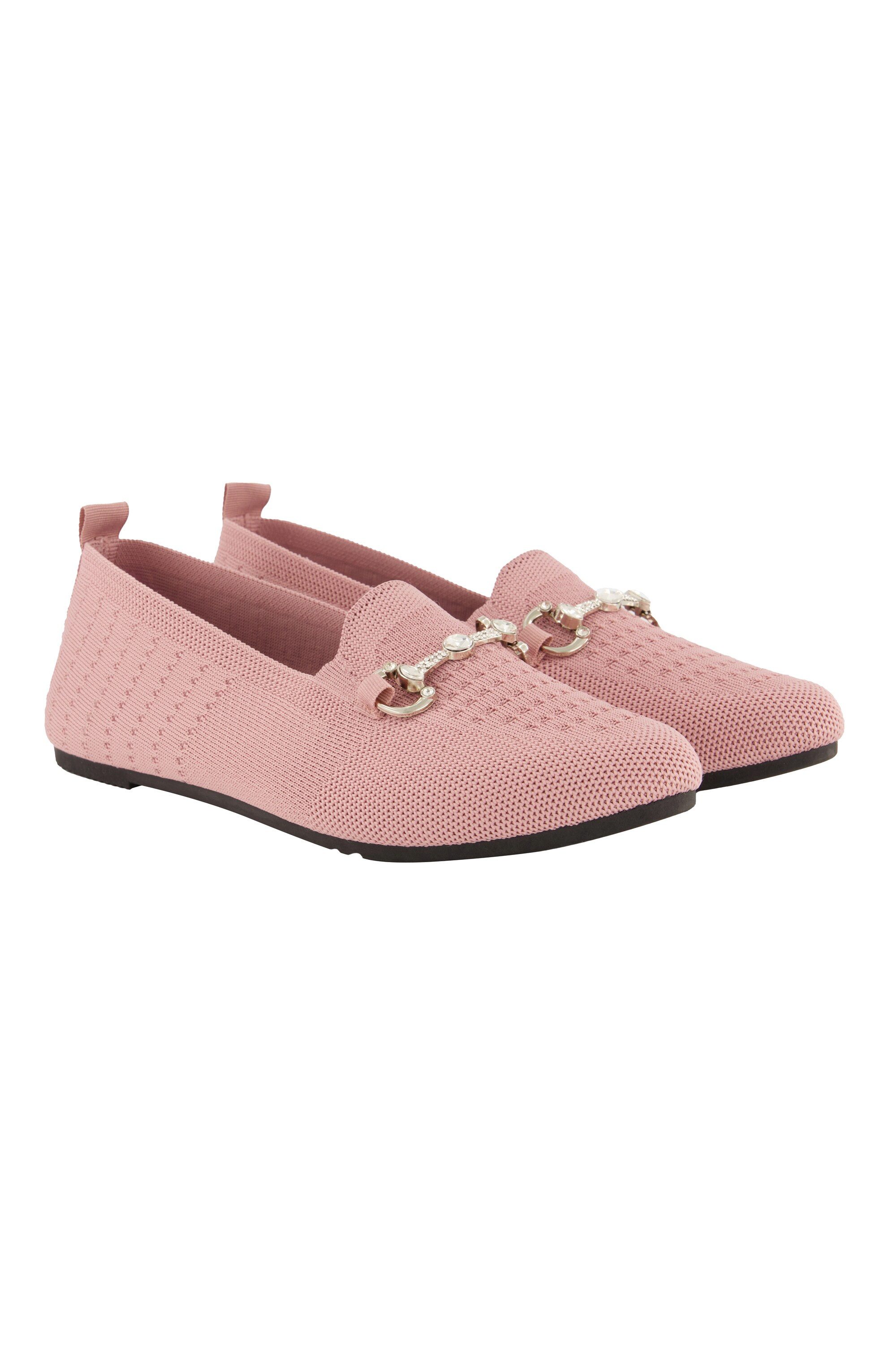 Ulla Popken Strick-Ballerinas Zierspange Wechselfußbett Ballerina