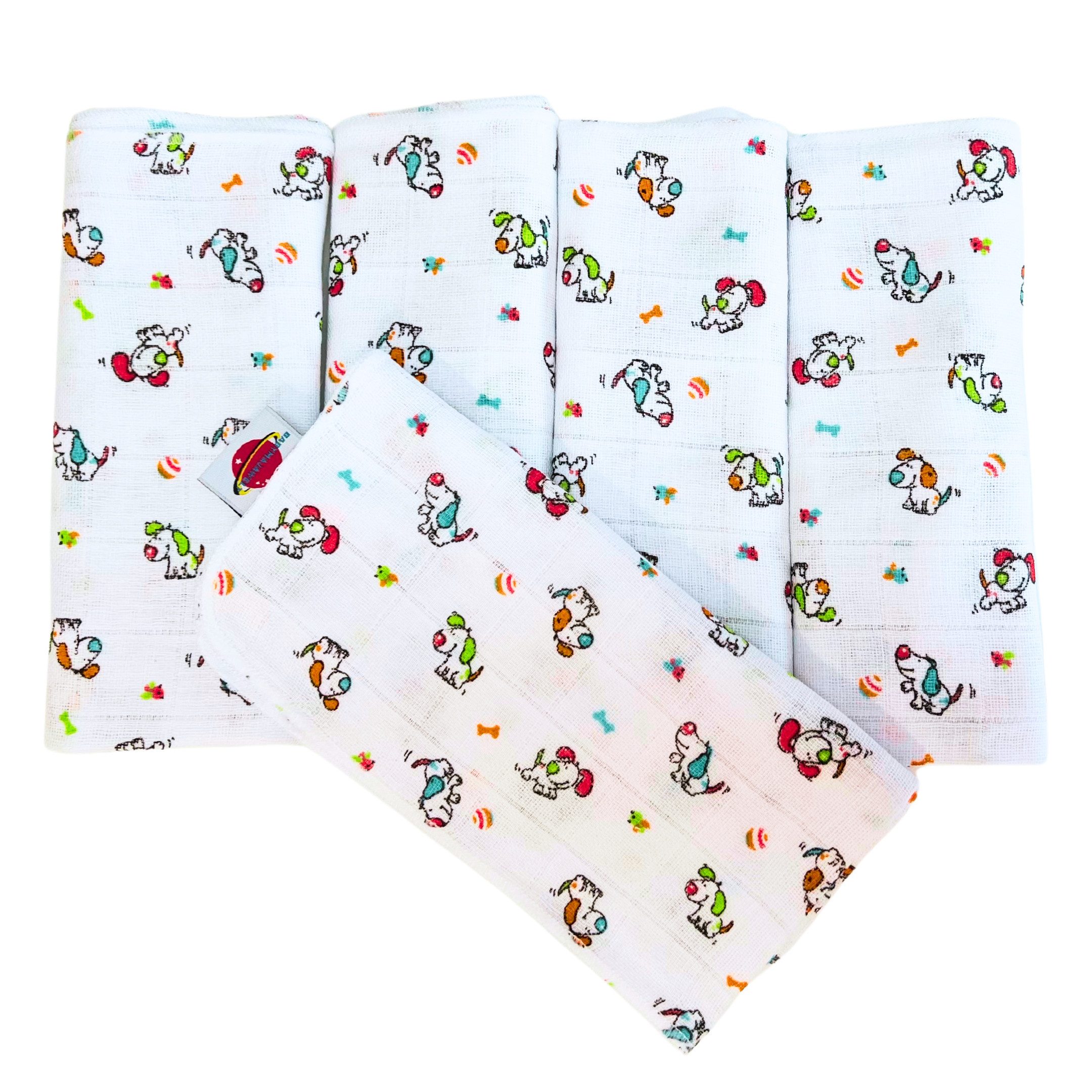 Waschlappen Waschlappen Mull Waschlappen 40 x 40cm, Premium 5 Stück
