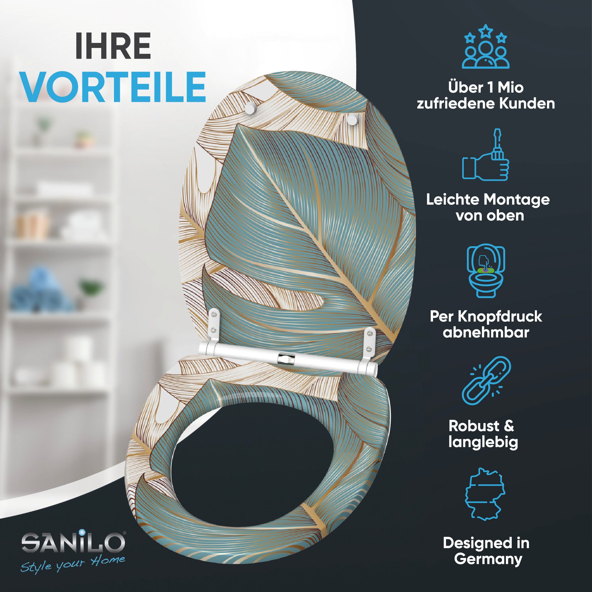 Sanilo WC-Sitz mit Absenkautomatik & Top Fix in vielen Designs, hochwertig, günstig online kaufen