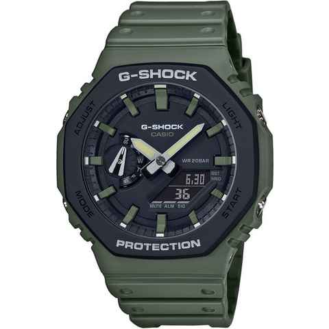 CASIO G-SHOCK Chronograph GA-2110SU-3AER, Quarzuhr, Armbanduhr, Herrenuhr, digital, bis 20 bar wasserdicht