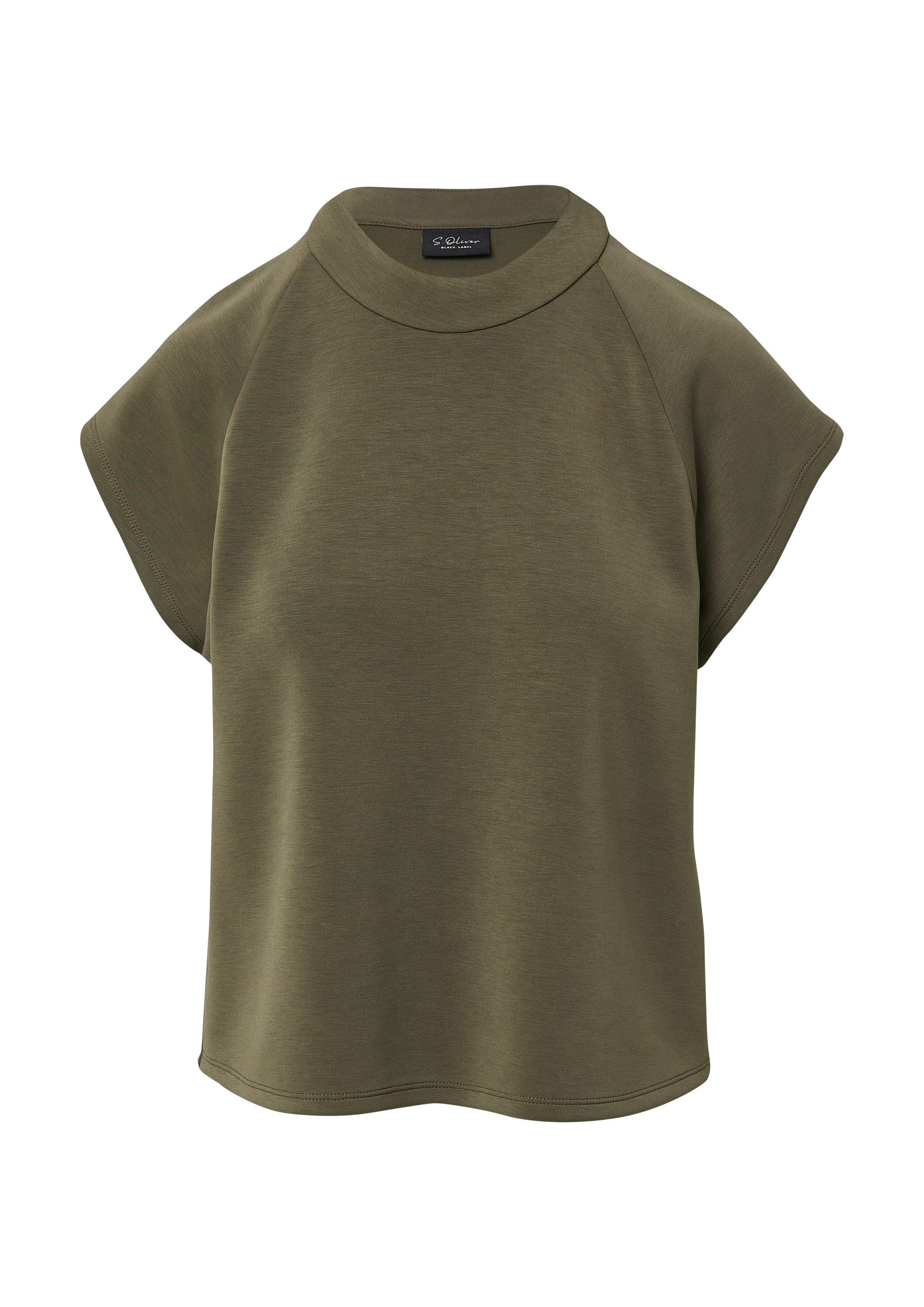 s.Oliver Sweatshirt Sweatshirt Scuba-Shirt aus Modalmix mit überschnittenen günstig online kaufen