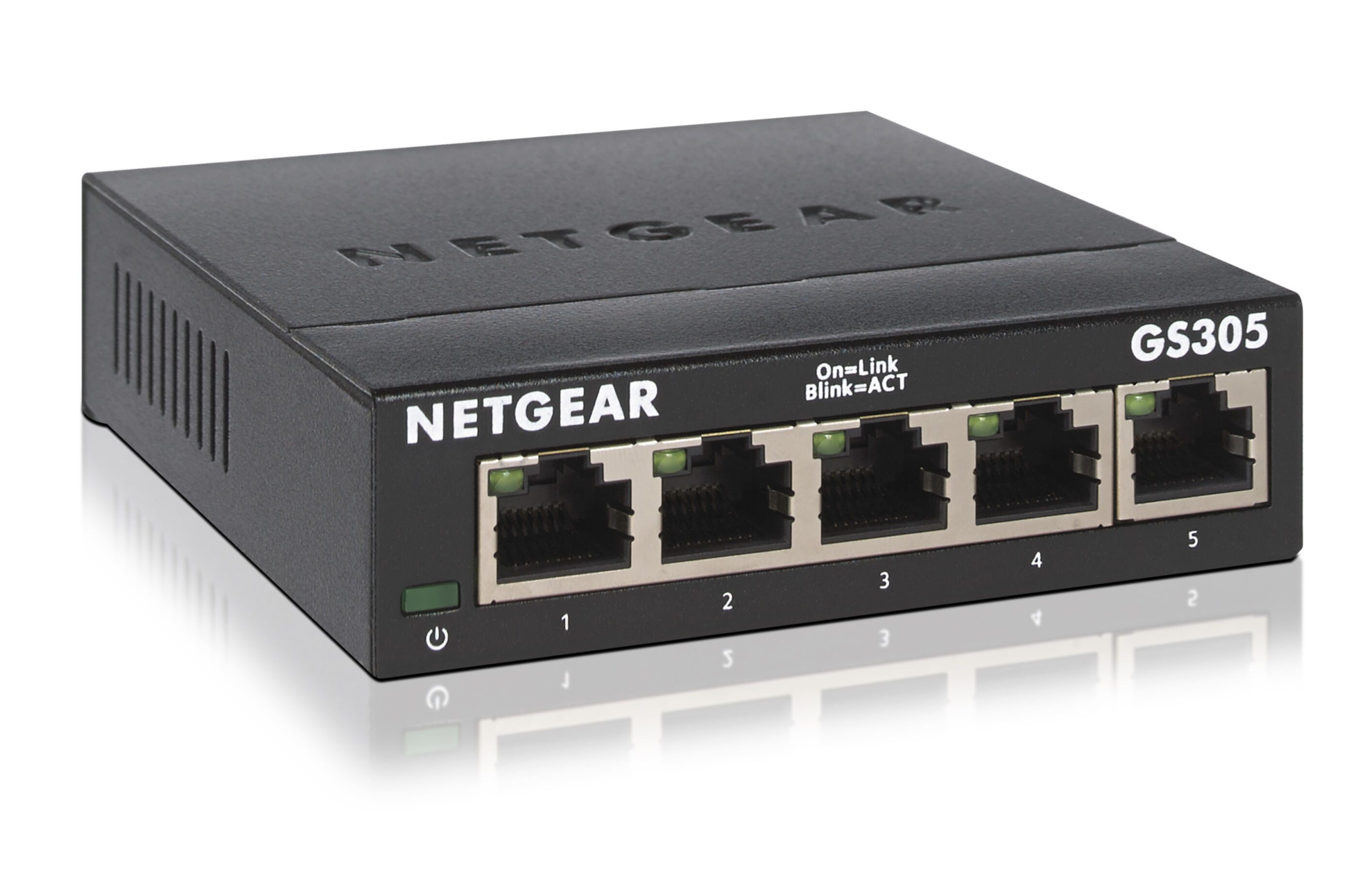 NETGEAR GS305 Switch 5 Port Gigabit Ethernet LAN Switch (Plug-and-Play Netzwer Netzwerk-Switch