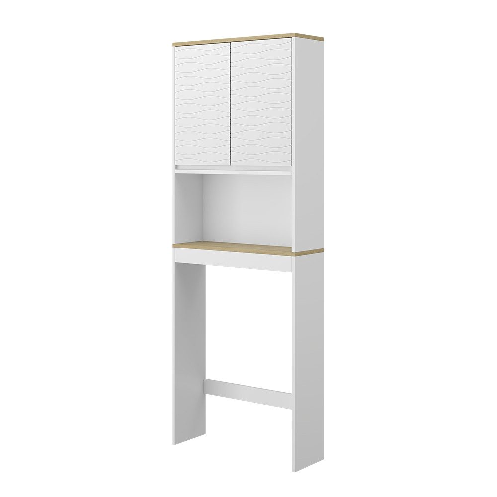 Vicco Badregal Livia, Weiß/Holz, 60 x 163 cm, 1-tlg.