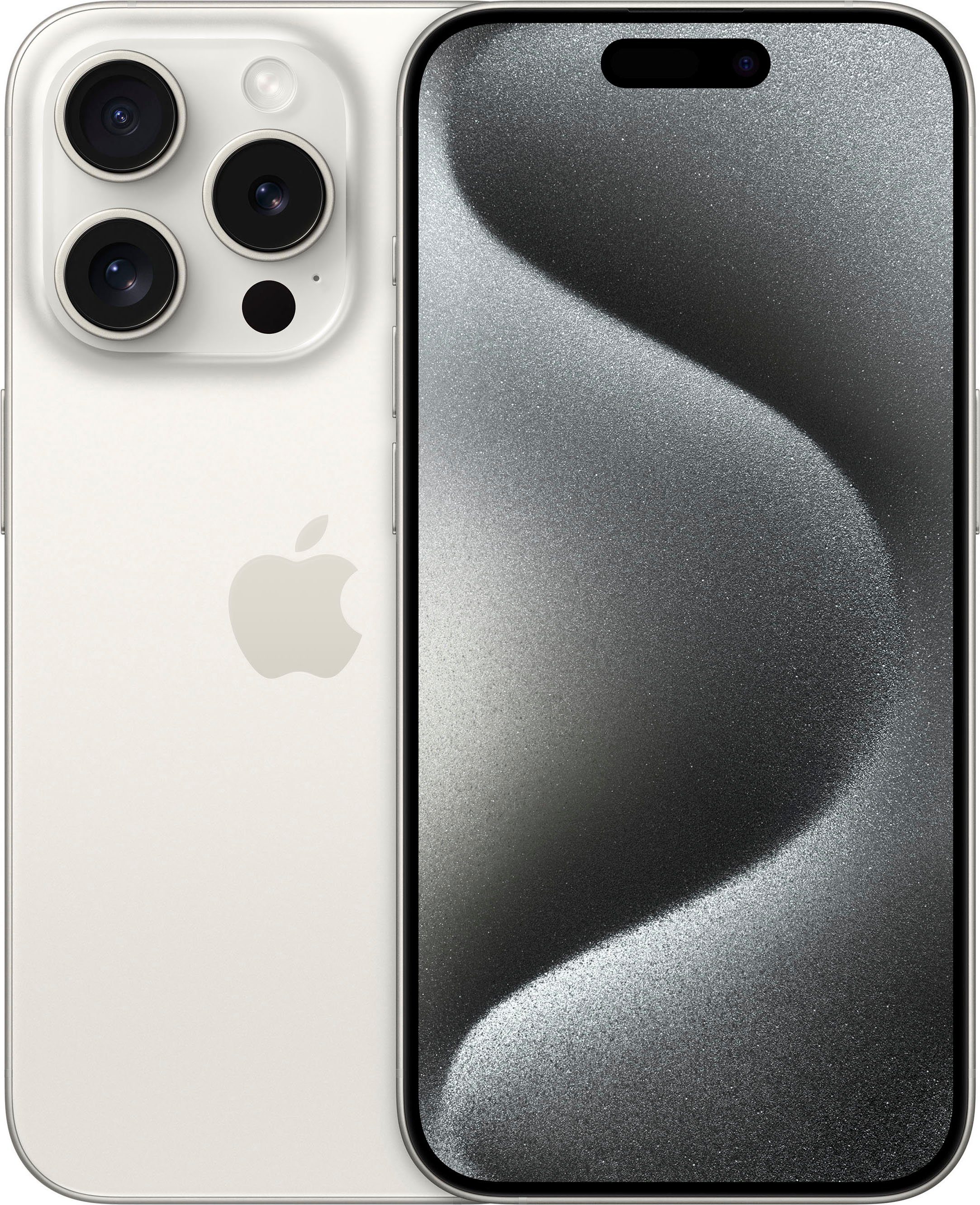 Apple iPhone 15 Pro 512GB Smartphone (15,5 cm/6,1 Zoll, 512 GB Speicherplatz, 48 MP Kamera) white titanium