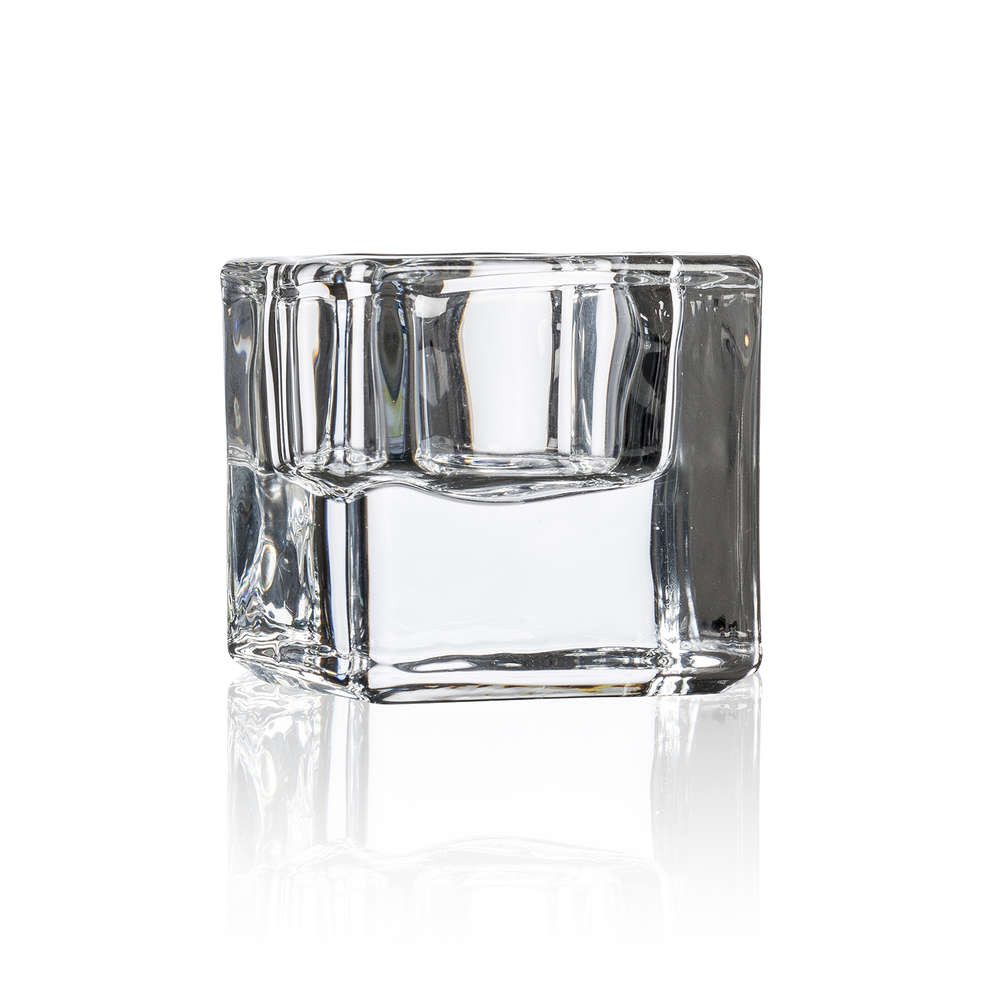 Sandra Rich Teelichthalter Teelichthalter "Shine Square", Teelichtglas Windlicht aus Glas Würfel