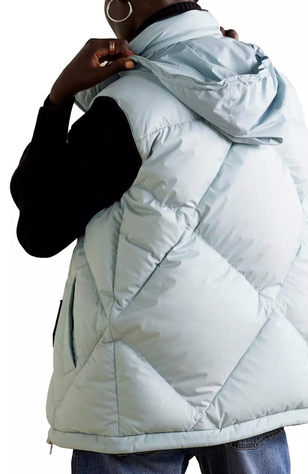 Loro Piana Wendejacke Silas gestepptem Wende-Daunenweste Limited Edition Wendbar in Himmelblau und Navy