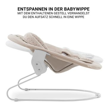 Hauck Hochstuhl Beta Plus White - Newborn Set - Winnie the Pooh Be, Babystuhl ab Geburt inkl. Aufsatz für Neugeborene, Tisch, Sitzauflage