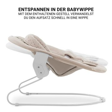 Hauck Hochstuhl Beta Plus White - Newborn Set - Winnie the Pooh Beige, Babystuhl ab Geburt inkl. Aufsatz für Neugeborene, Tisch, Sitzauflage