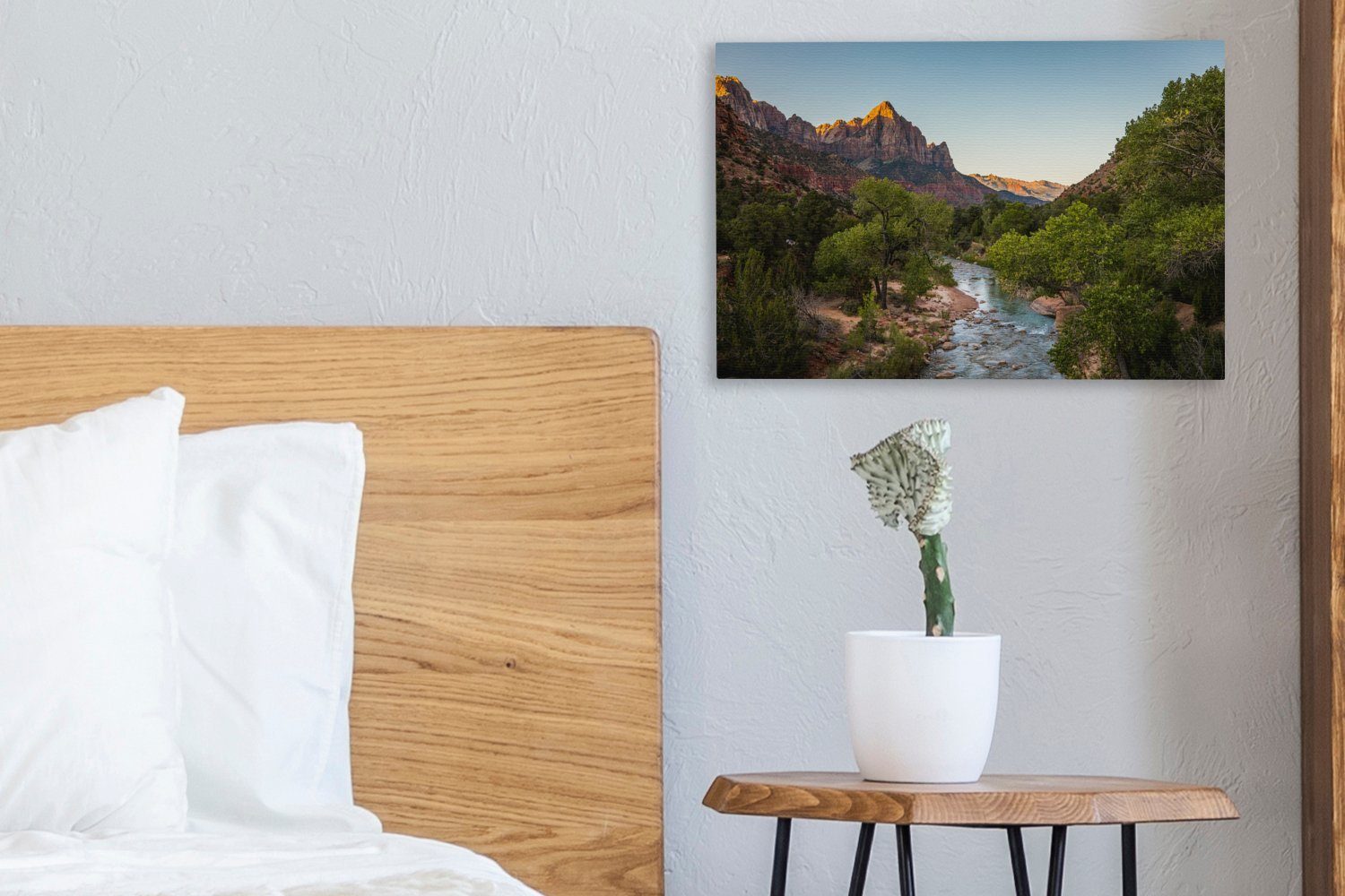 St), (1 Utah, Zion-Nationalpark, Leinwandbild Wanddeko, OneMillionCanvasses® Wälder Aufhängefertig, cm Berge Leinwandbilder, und 30x20 Wandbild im