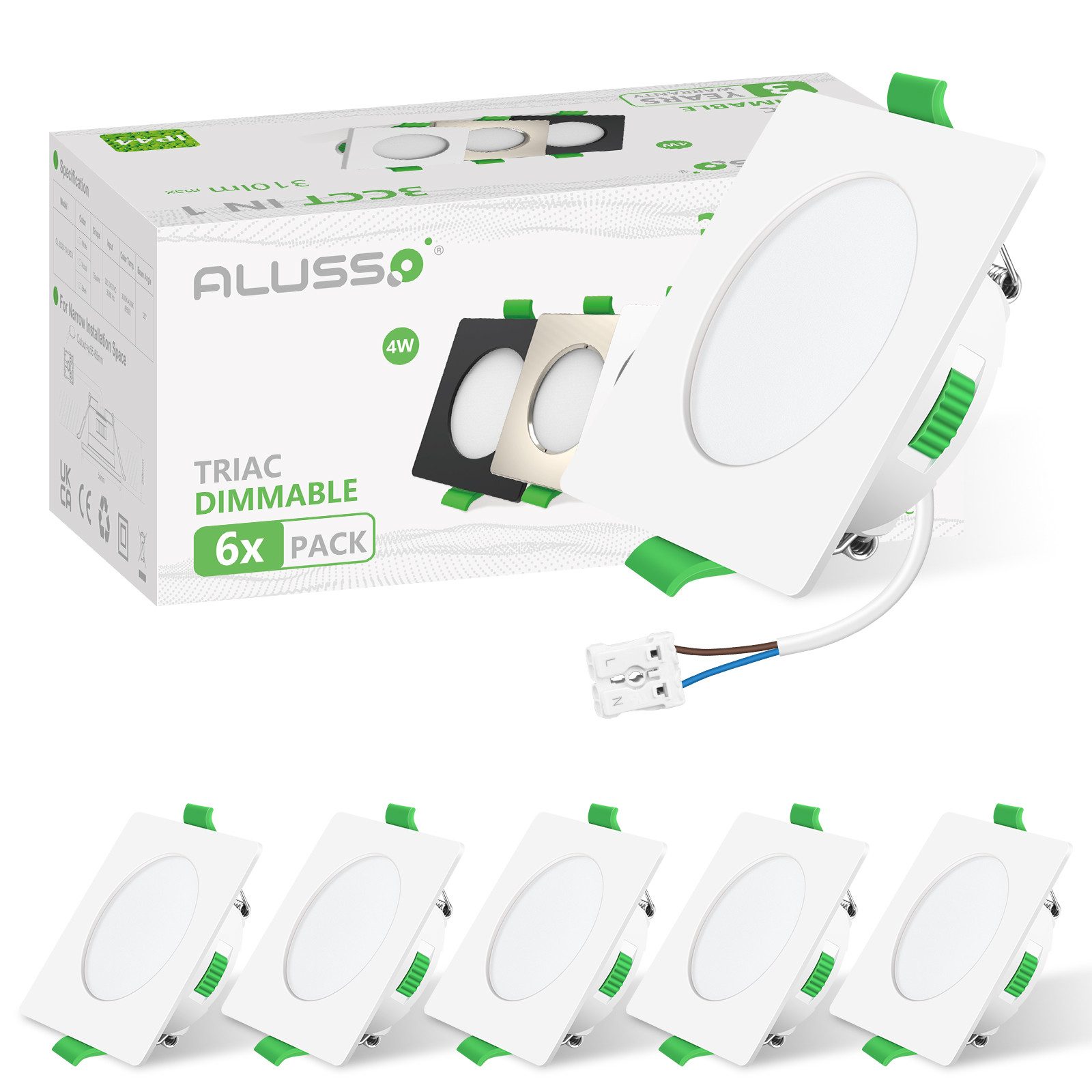 ALUSSO LED Einbaustrahler 6er-Set, Decken Leuchte, günstig online kaufen