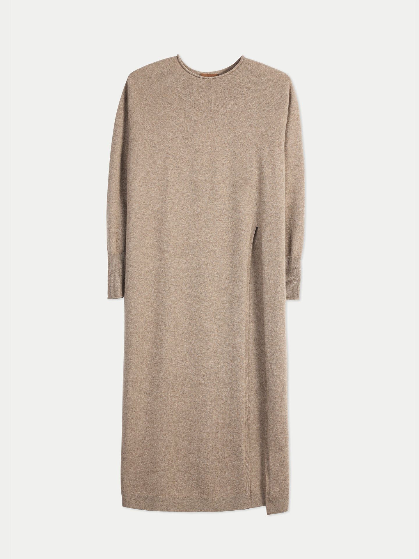 GOBI Cashmere Strickkleid Kaschmir-Maxikleid Mit Seitenschlitz