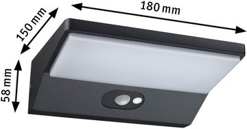 Paulmann Außen-Wandleuchte IP44, LED fest integriert, Warmweiß, LED-Modul, 3.000K 3,4W Aluminium