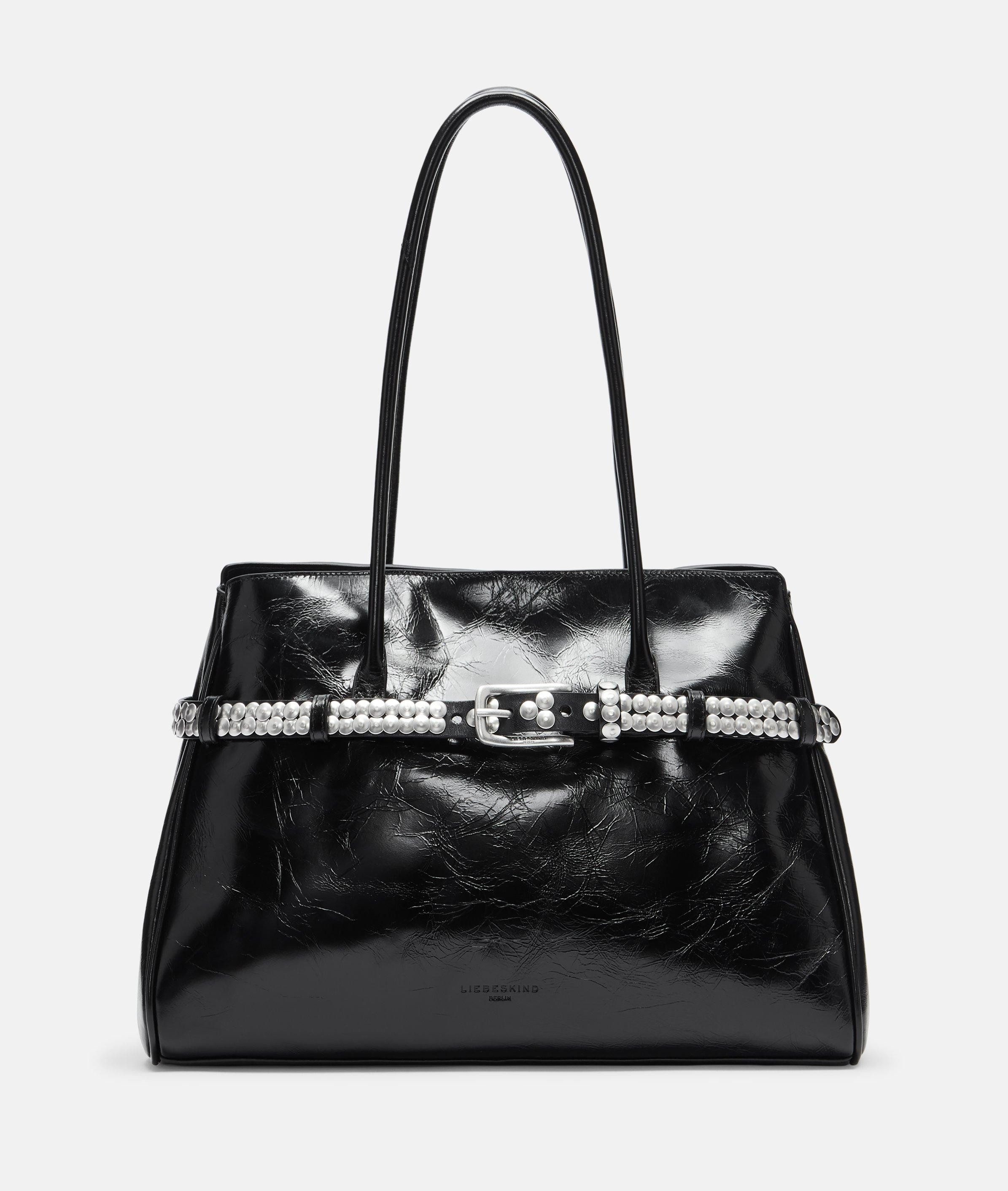 Liebeskind Berlin Schultertasche Satchel, Große Tasche aus Rindsleder mit g günstig online kaufen