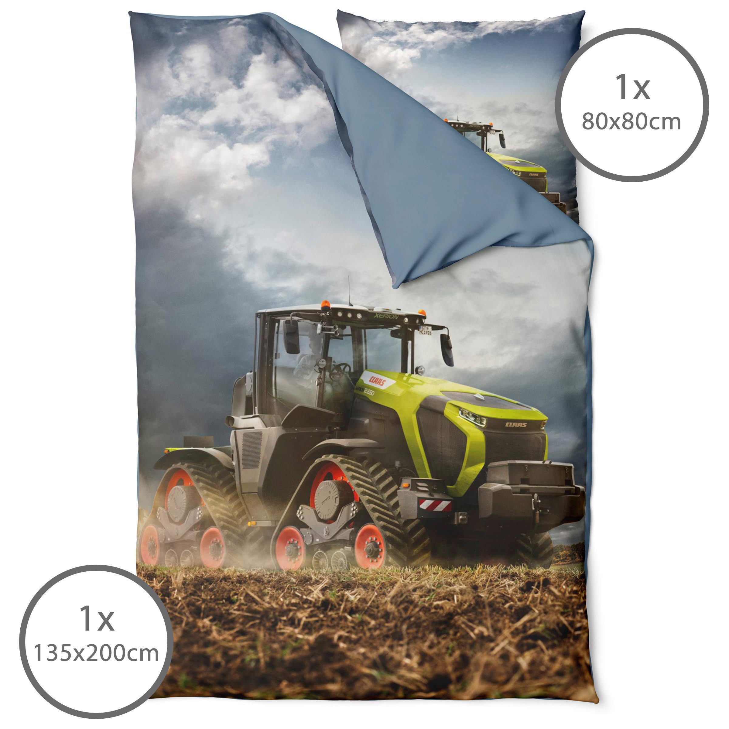 LINKHOFF Jugendbettwäsche Claas Kinderbettwäsche XERION TERRA TRAC 135x200 günstig online kaufen