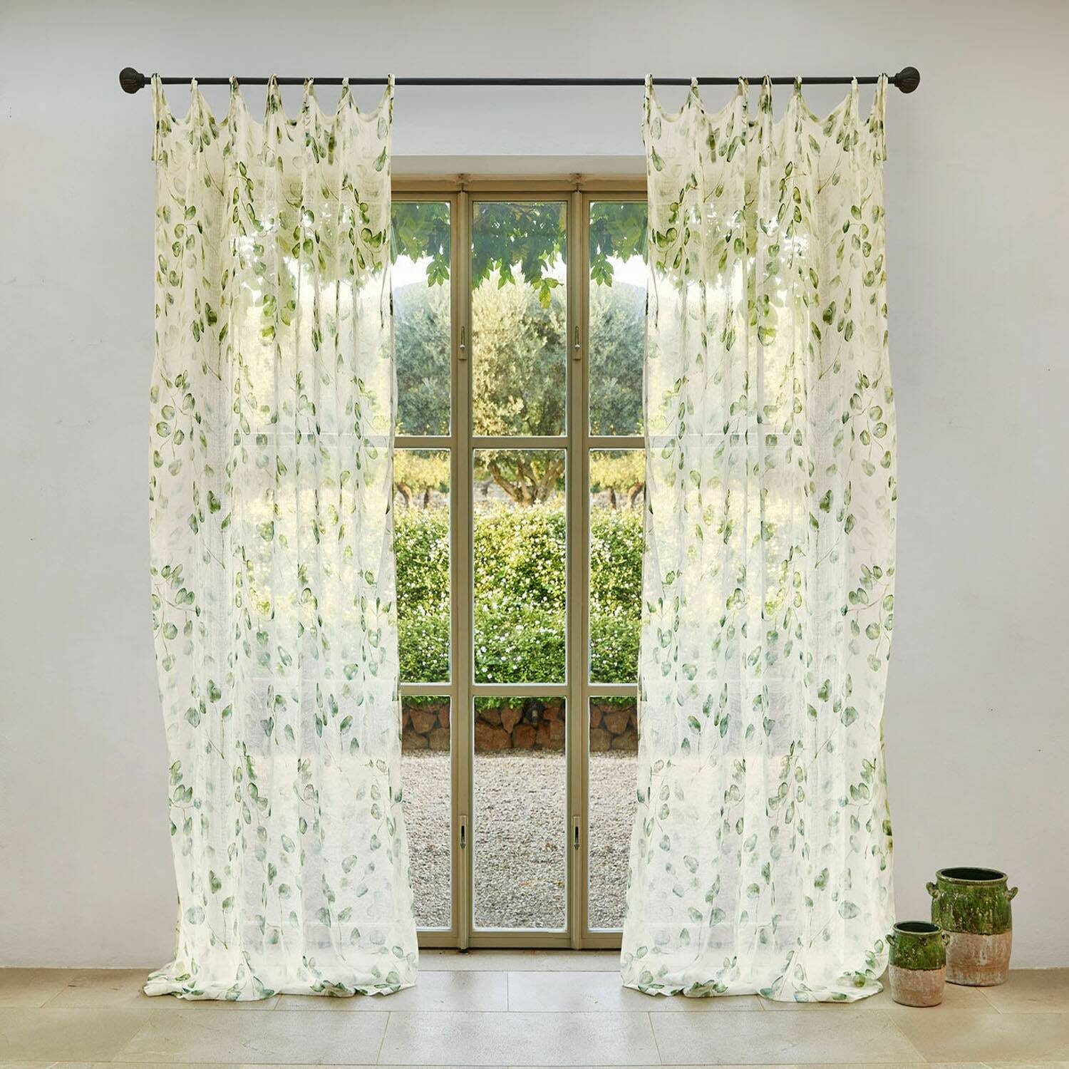 Mirabeau Vorhang Gardine Ashryver weiß/grün günstig online kaufen