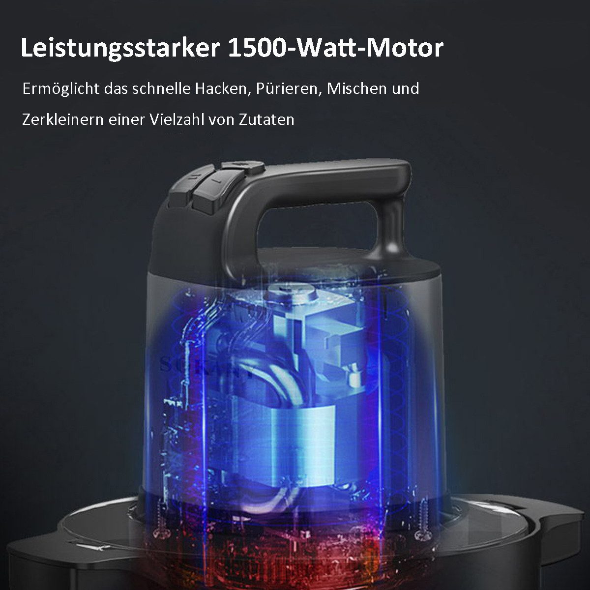 SOKANY Zerkleinerer Küche Elektrisch Groß, 8L Multizerkleinerer, 1500 W