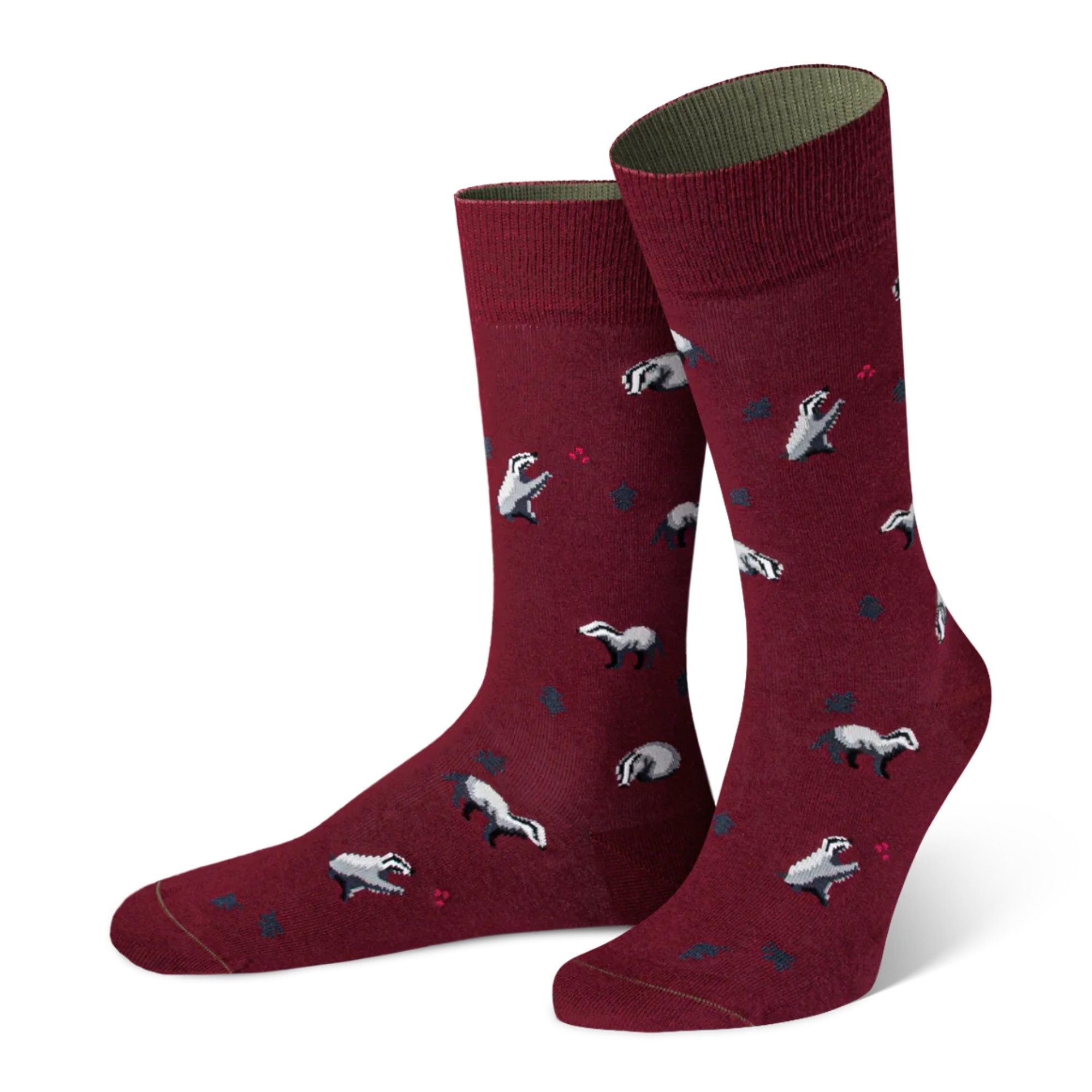 von Jungfeld Socken Dachs Icon Baumwoll-Mischung 35-46 Unisex (1-Paar, 1 Paar) Motivsocken aus Bio-Baumwolle