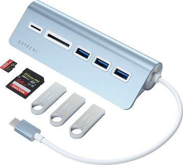 Satechi Type-C Aluminum USB Hub & Card Reader USB-Adapter USB 3.0 Typ A zu USB Typ C