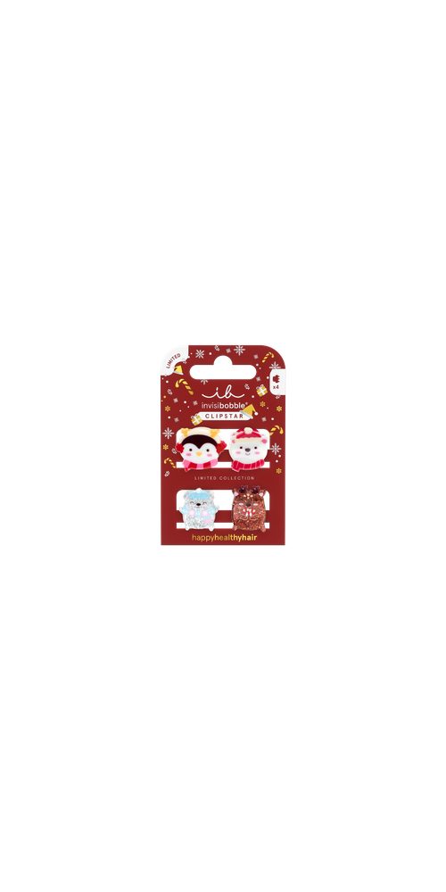 invisibobble Haarklammer Invisibobble Clipstar Kids Cozy Snowy Friends 4st