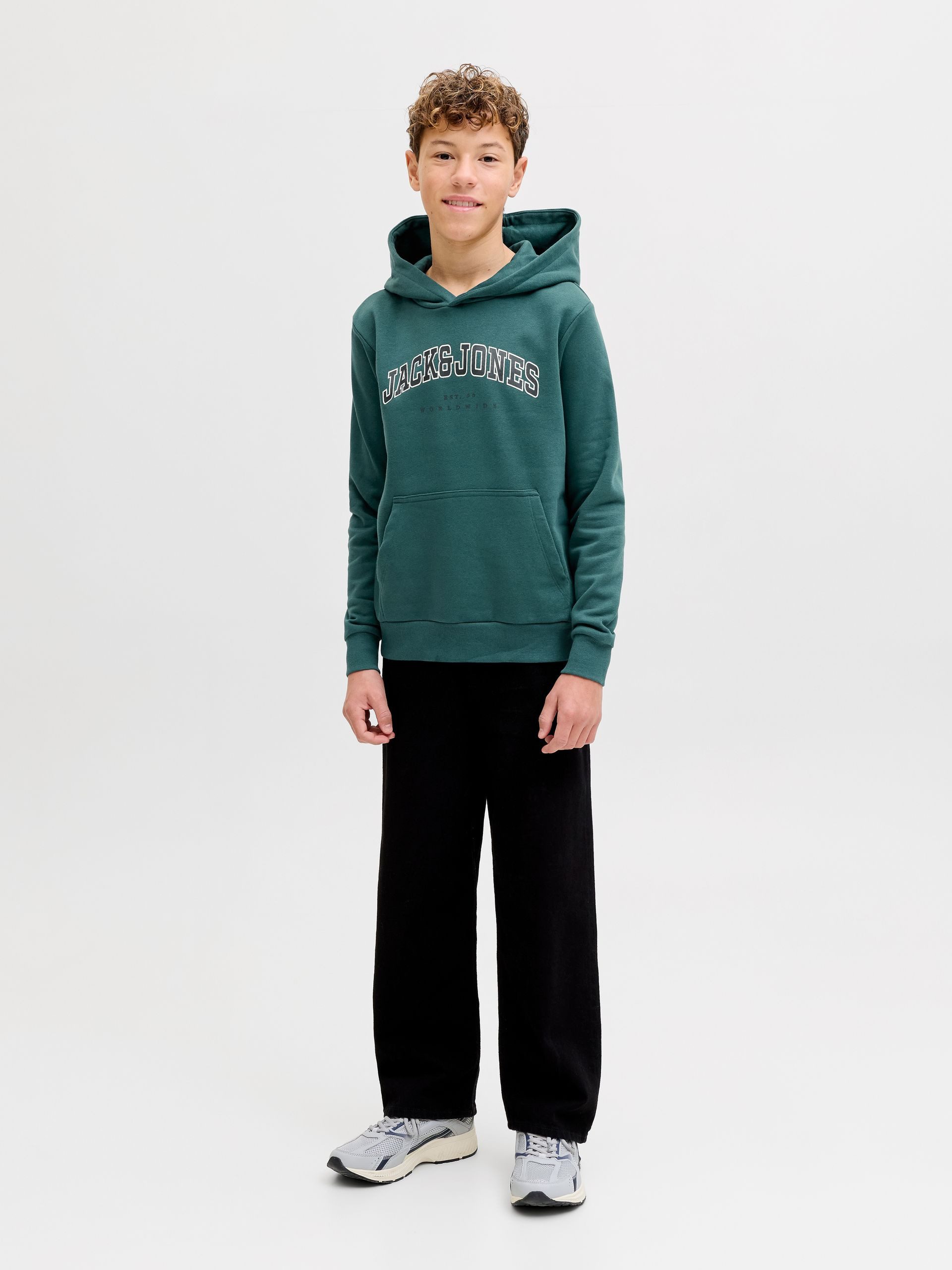 Jack & Jones Junior Sweatshirt JJECALEB VARSITY SWEAT HOOD JNR