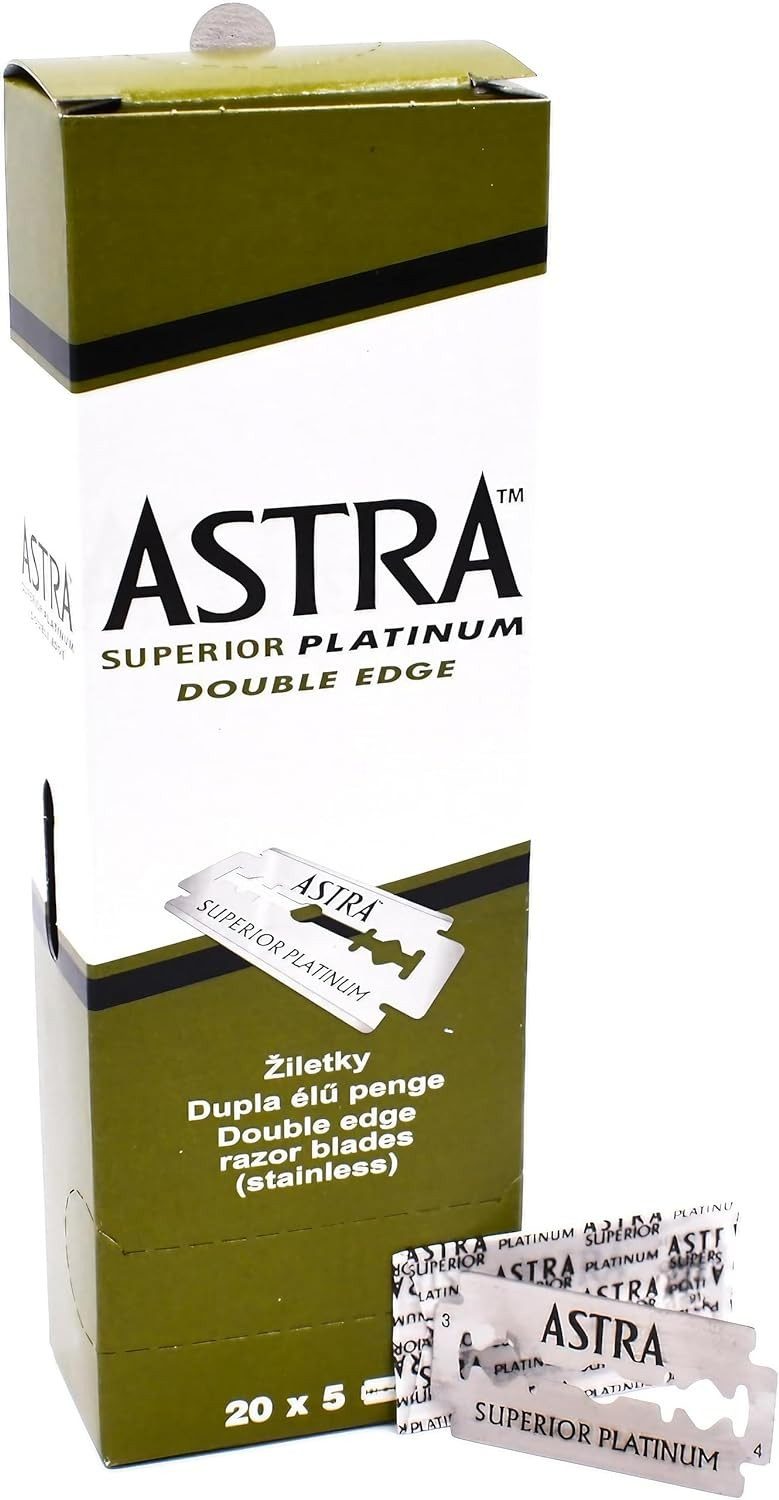 Gillette Rasierklingen ASTRA Platinum Double Edge Rasierklingen 20x5