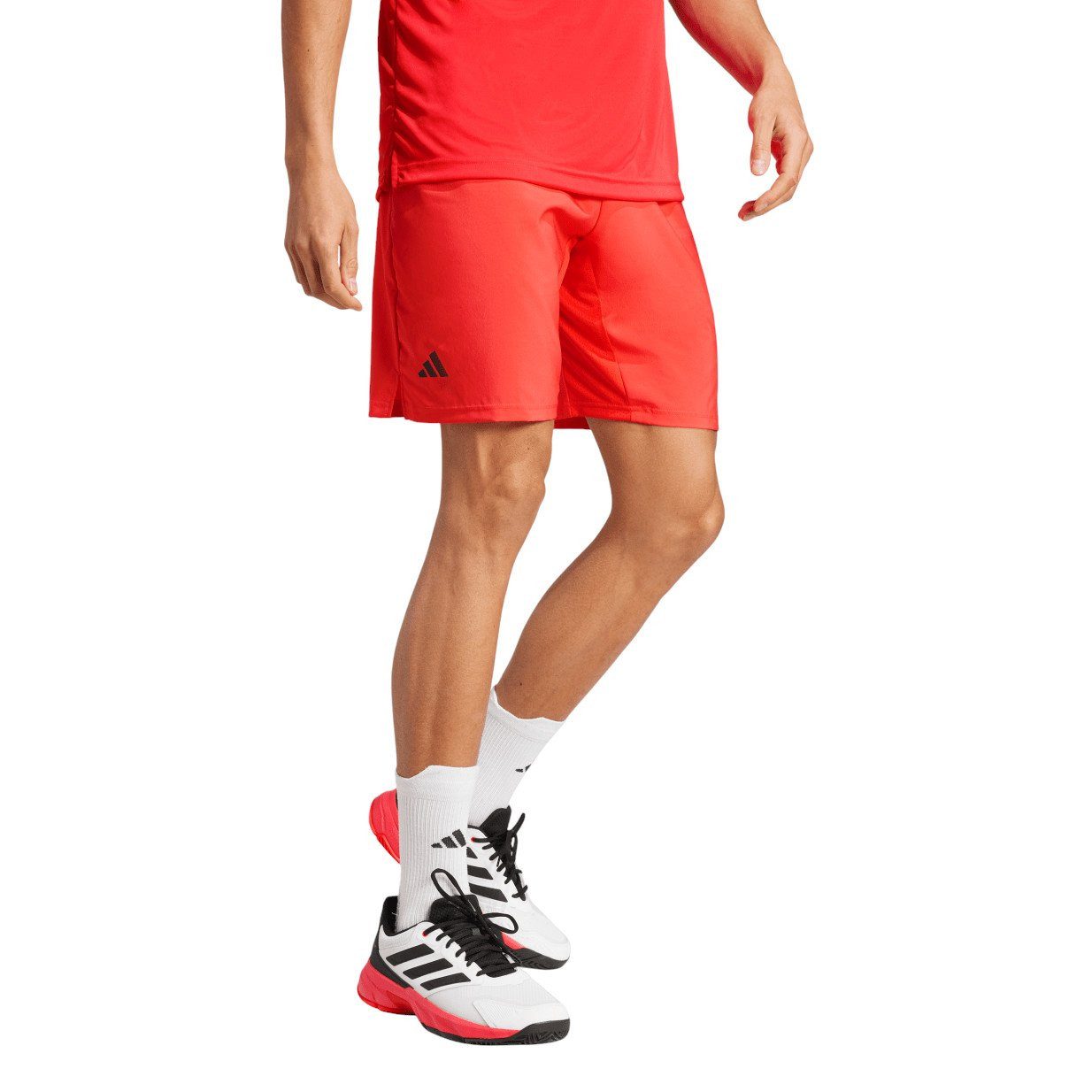 adidas Performance Shorts Tennishose Club Climacool 3-Streifen 7in kurz rot günstig online kaufen