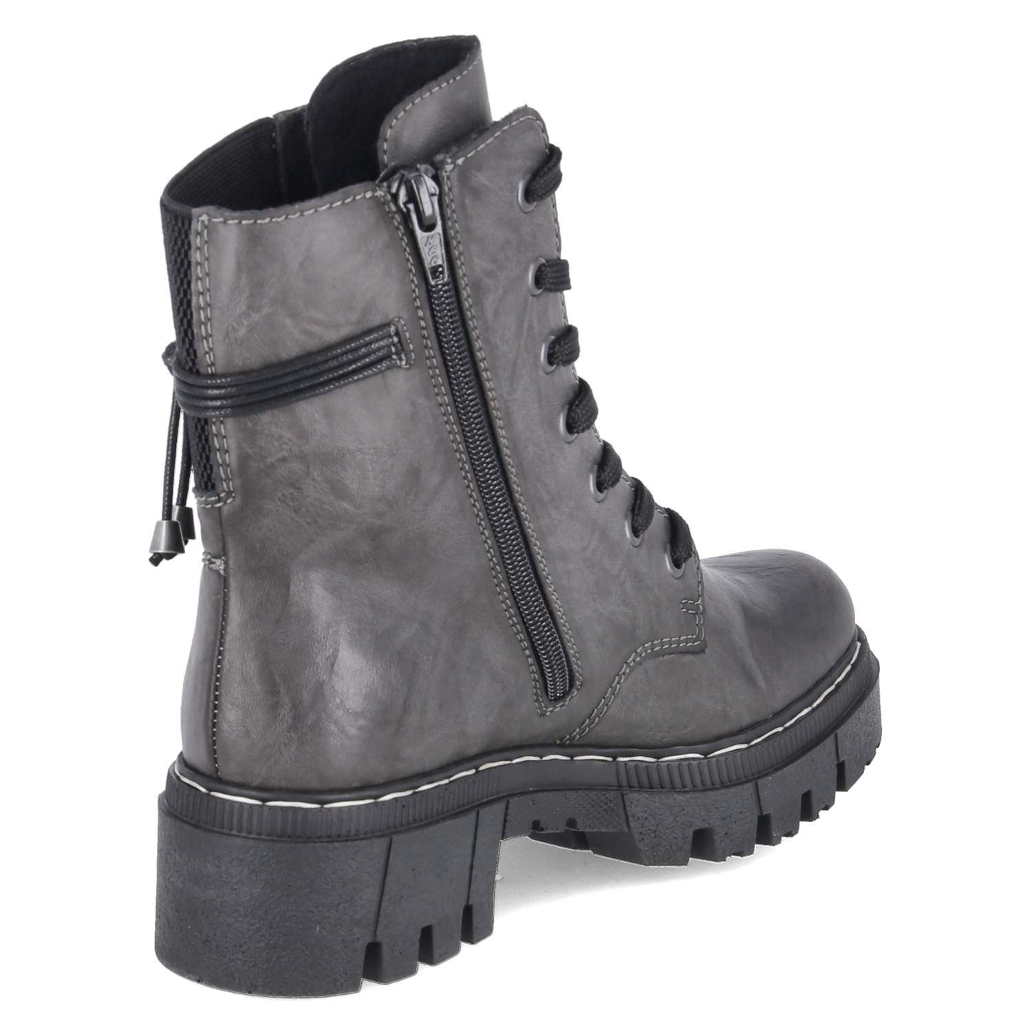 Rieker Rieker 74031-45 Damen Synthetik grau Schnürstiefel