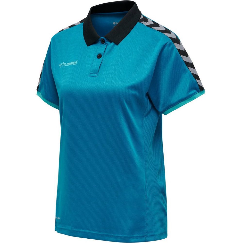 hummel Poloshirt hmlAUTHENTIC Functional (weicher Jerseystoff) Kurzarm tealblau Damen
