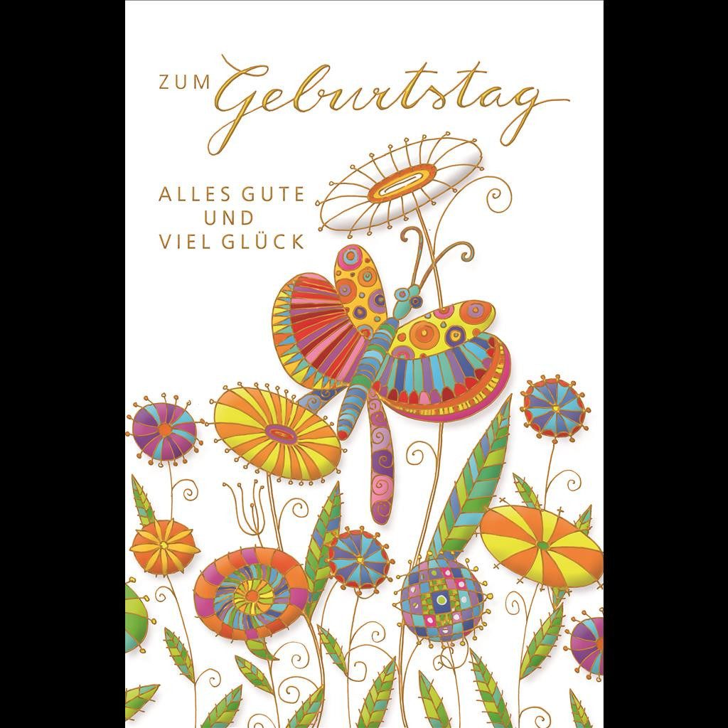 Grußkarten Geburtstag - Glückwunschkarte im Format 11,5 x 17 cm mit Umschlag