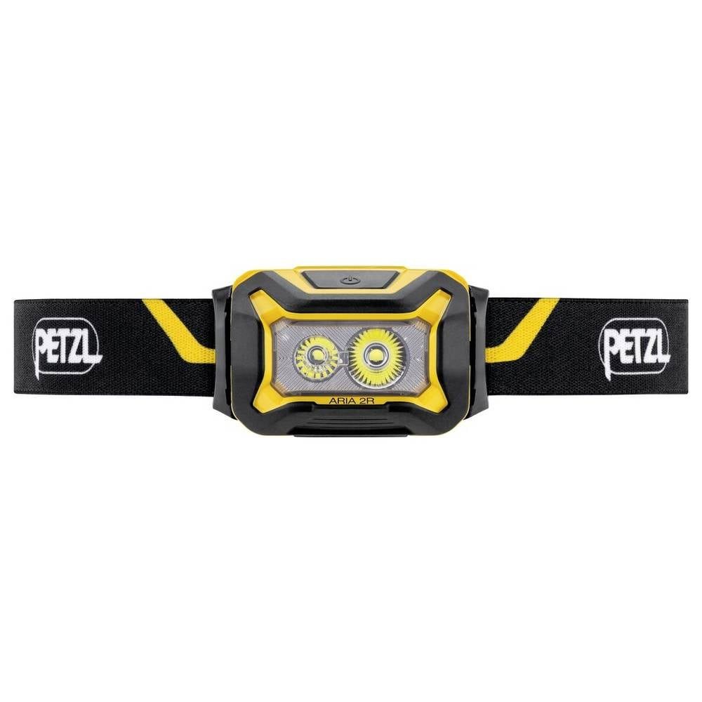 Petzl LED Stirnlampe ARIA® 2R LED Stirnlampe Li-Ionen Akkus oder batteriebetrieben, über, abnehmbar, waschbar, mit Magnethalterung, verstellbar