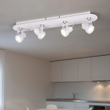 etc-shop LED Deckenspot, Leuchtmittel nicht inklusive, Deckenleuchte Spotleiste Wohnzimmerlampe Deckenlampe Spotstrahler 4