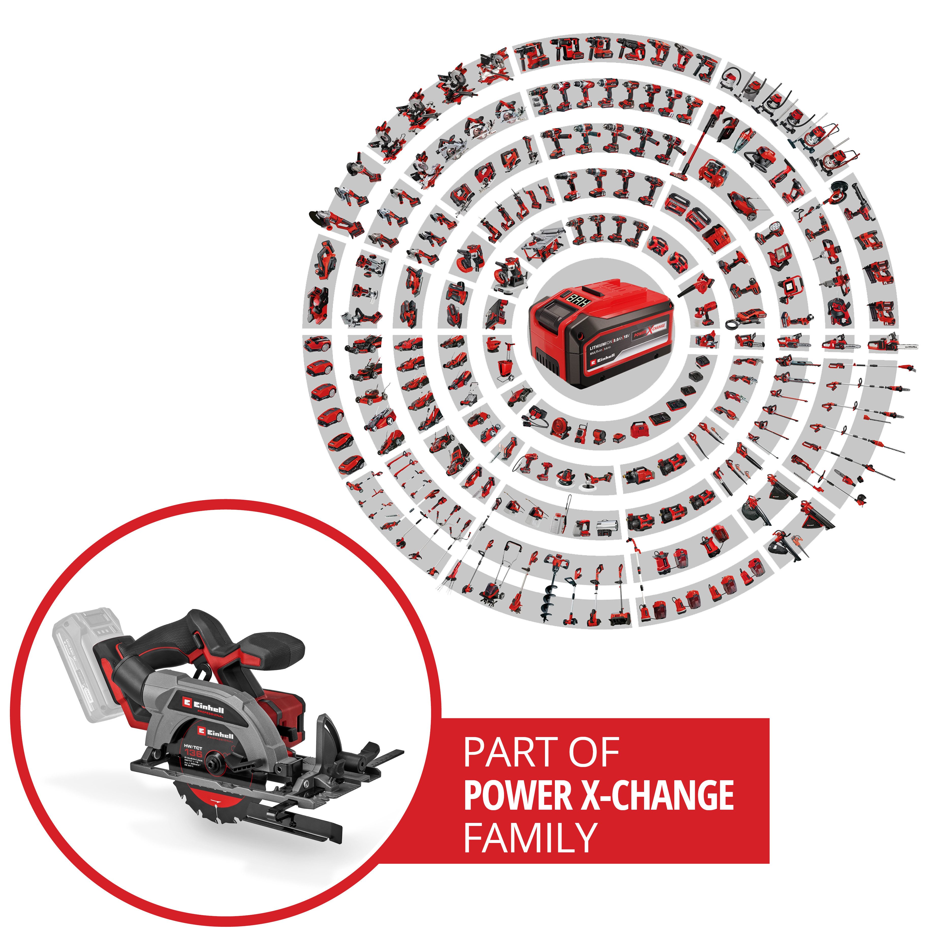 Einhell Akku-Handkreissäge TP-CS 18/136-C Li BL - Solo, Professional Akku-Handkreissäge, ohne Akku und Ladegerät