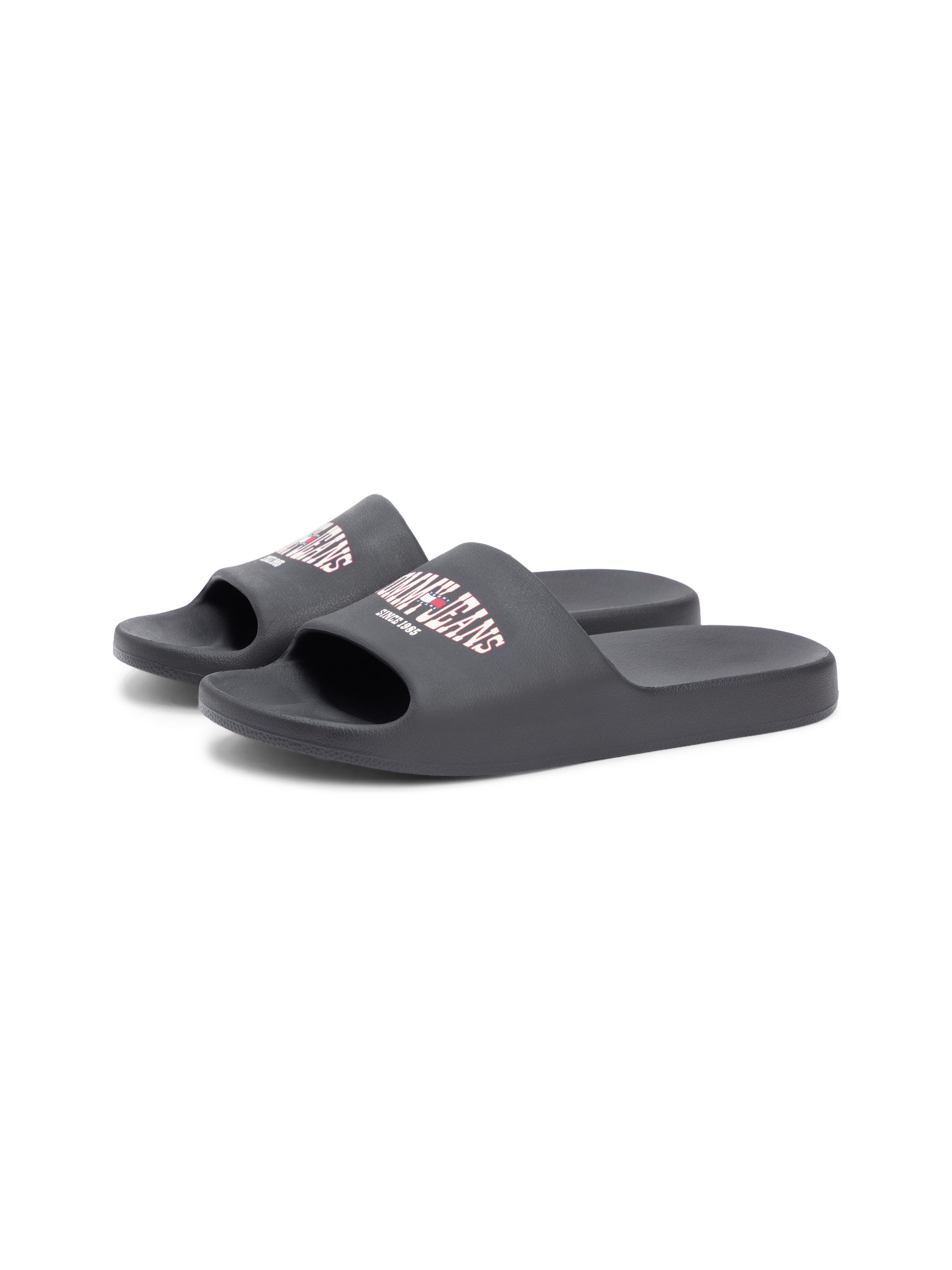 Tommy Jeans TJM INJECTED SANDAL Pantolette Sommerschuh, Strandschuh, Flat mit Logoemblem - in schmaler Form