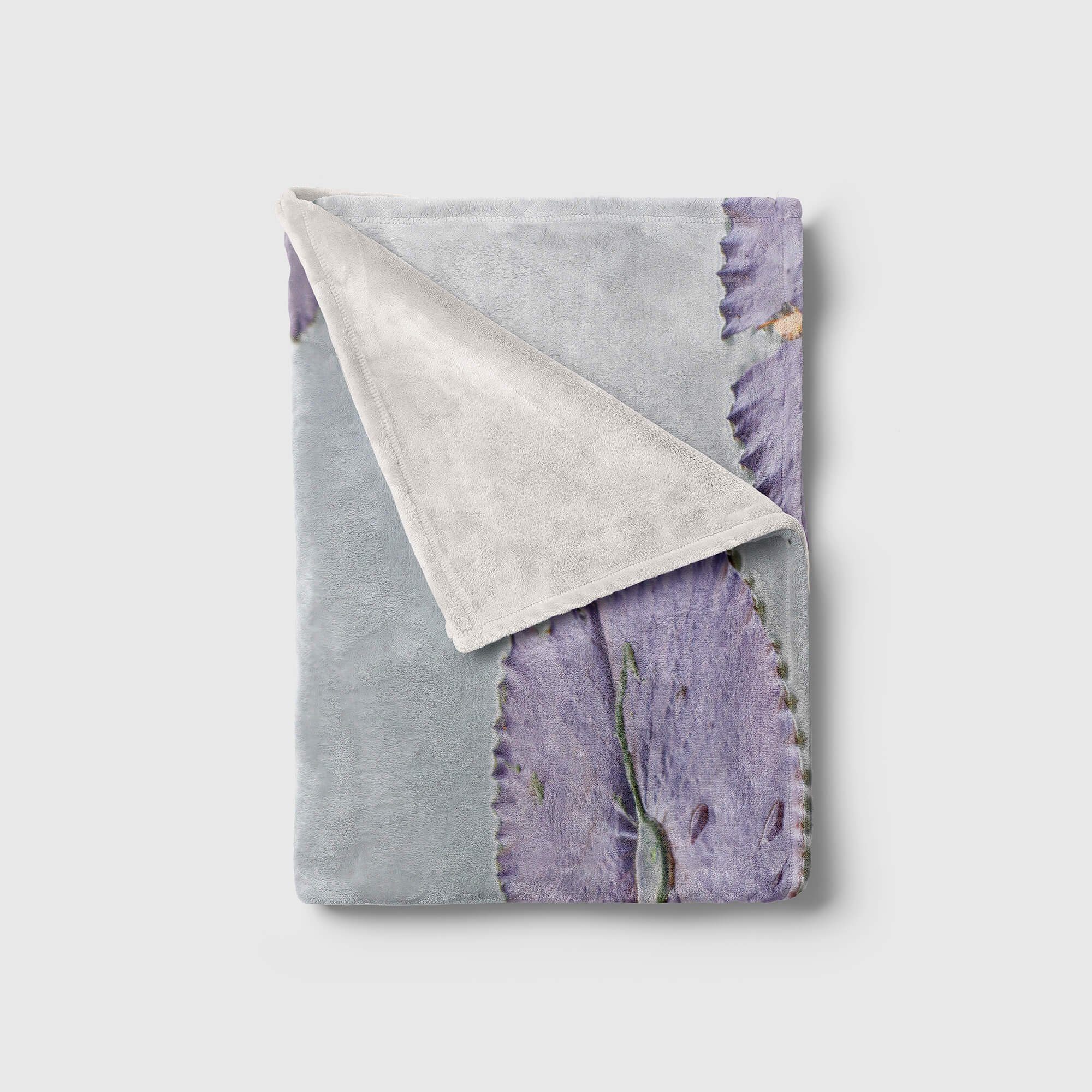(1-St), Handtuch Fotomotiv Handtücher Sinus Baumwolle-Polyester-Mix Handtuch mit Saunatuch Lotus Art Blume Kuscheldecke Strandhandtuch Wasser,