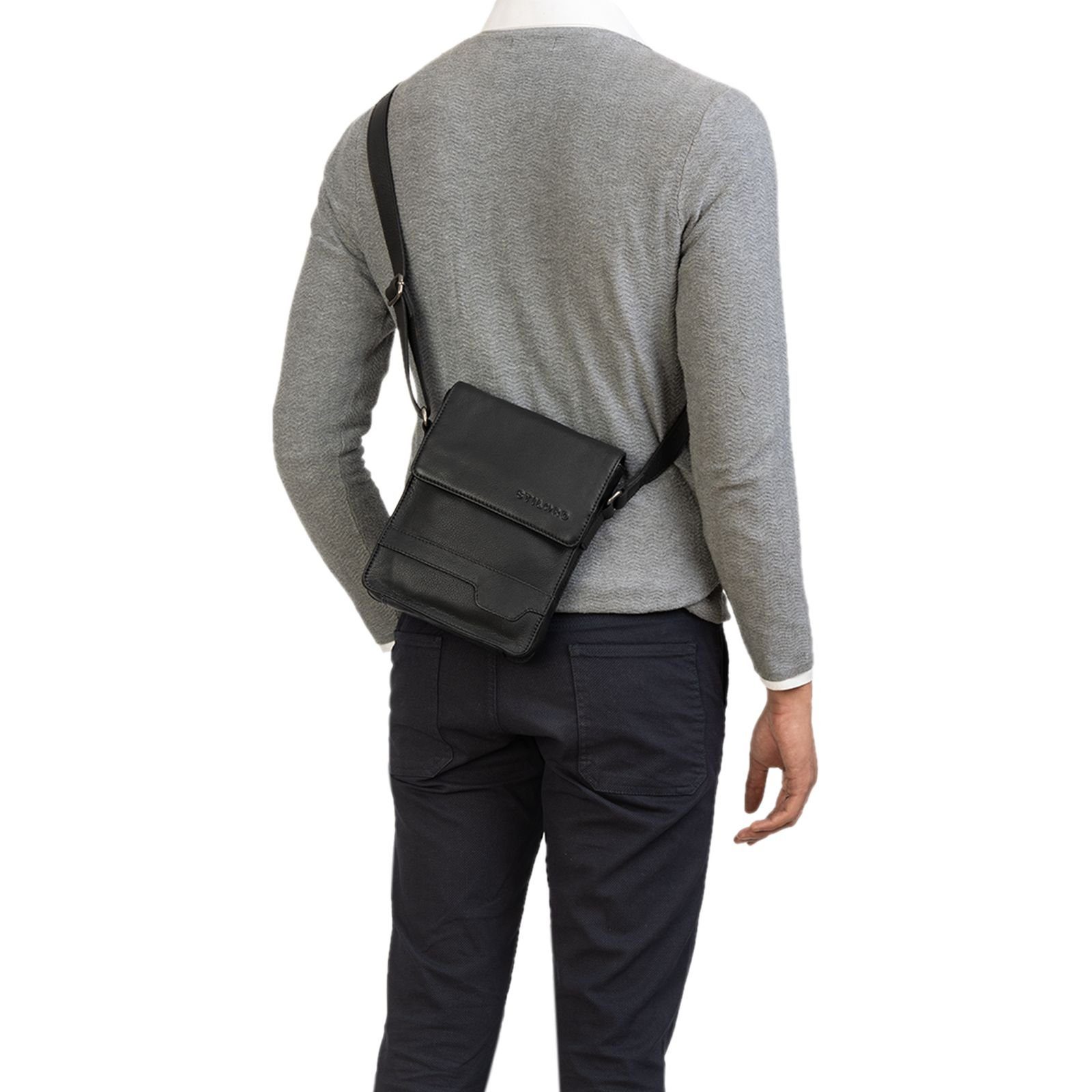 STILORD Schultertasche "Sven" Herrenhandtasche Leder Umhängetasche