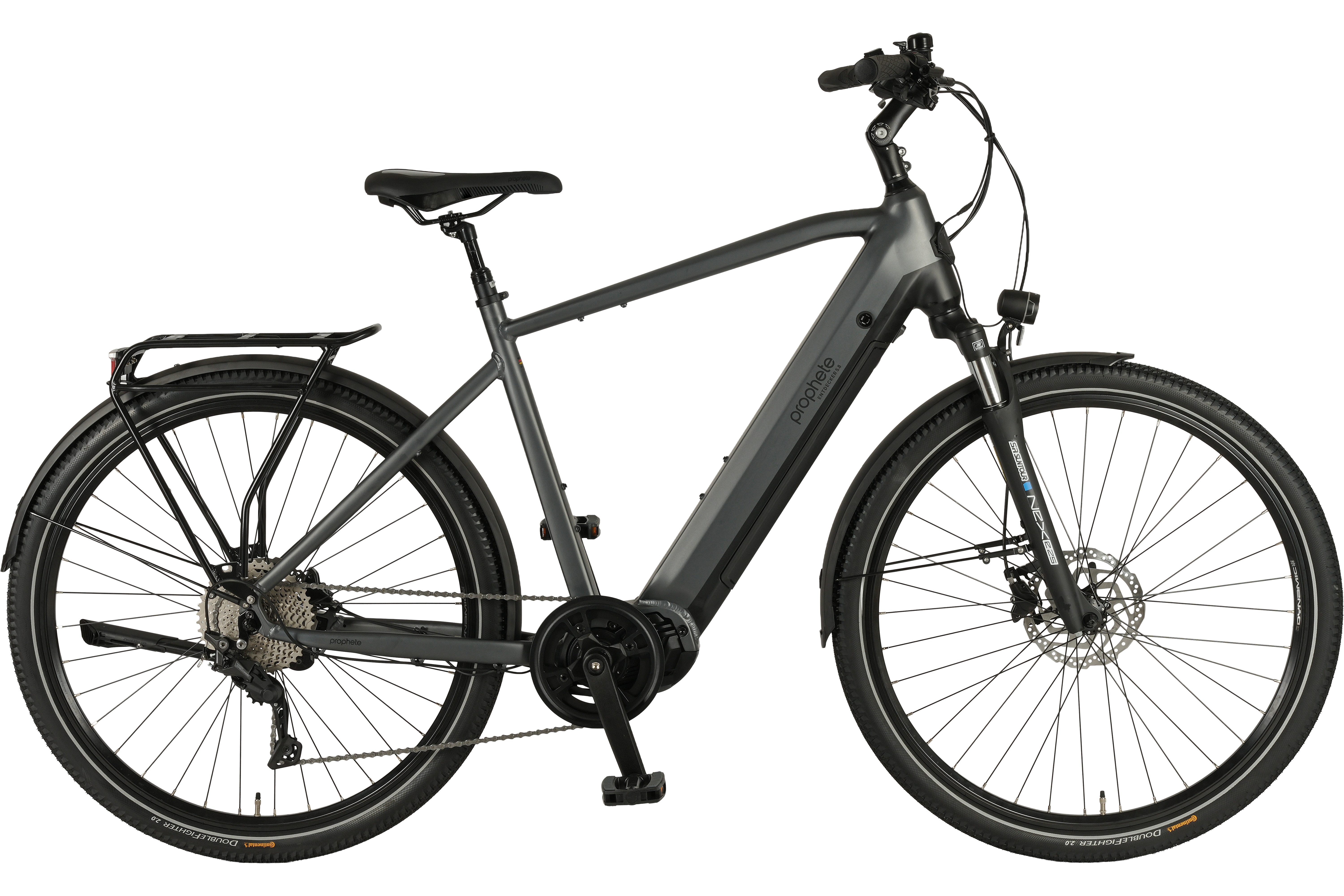 Prophete E-Bike Trekkingrad Entdecker 5.8, 10 Gang Shimano Deore Schaltwerk, Kettenschaltung, Mittelmotor, 800 Wh