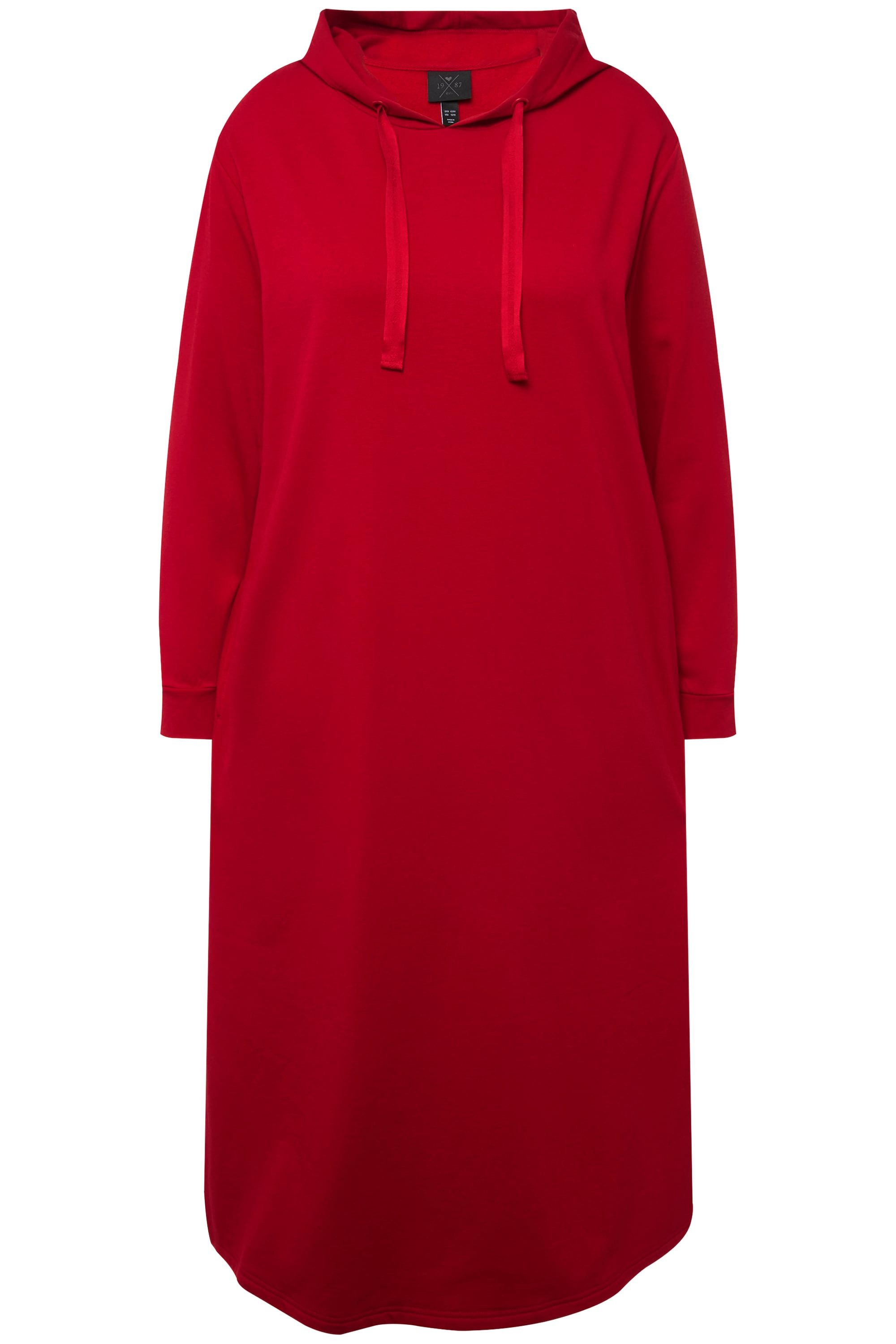 Ulla Popken Midikleid Sweat-Midikleid Kapuze Taschen günstig online kaufen