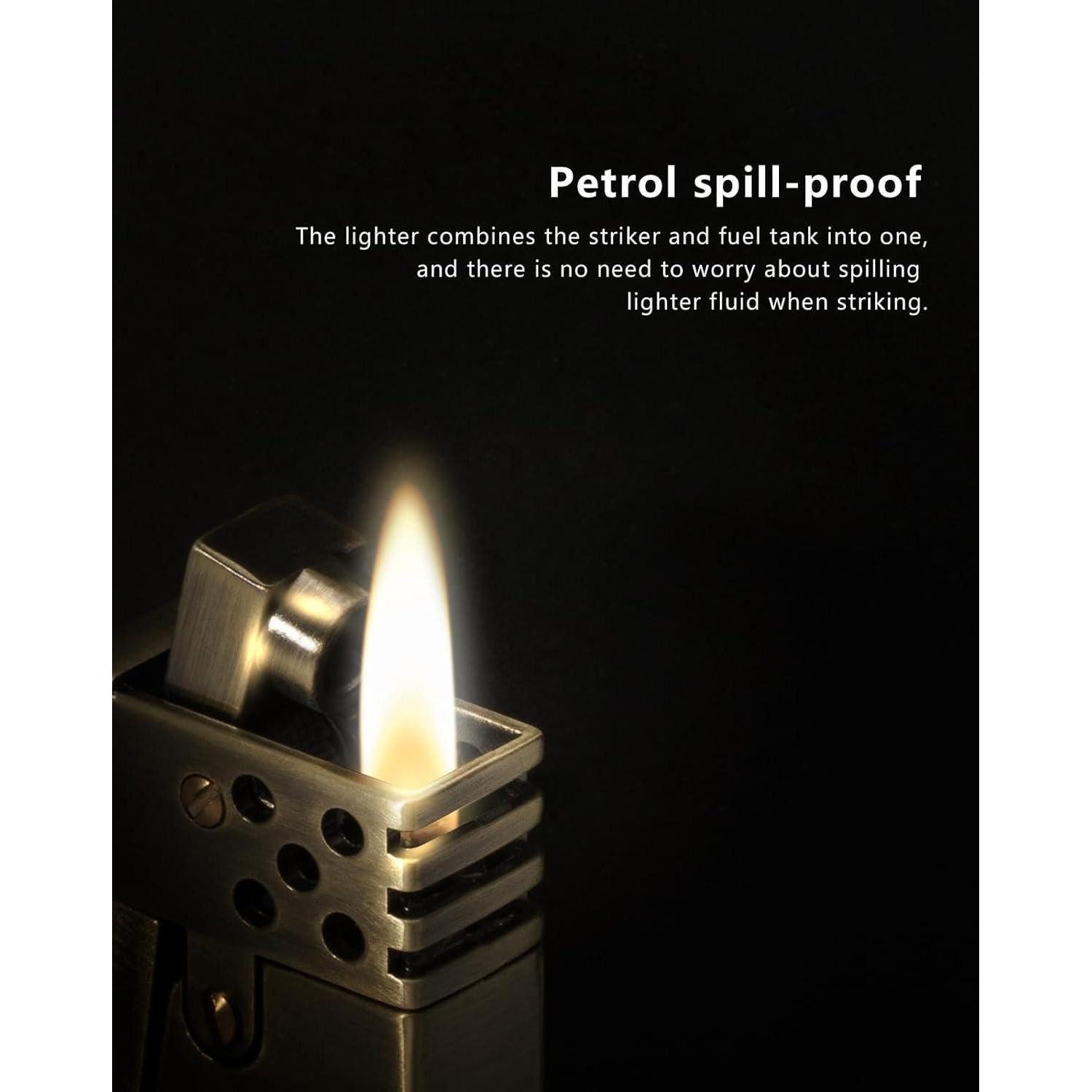 LuxusKollektion Feuerzeug Vintage Benzinfeuerzeug Gold Nachfüllbar Petrol Lighter - Männer Gifts