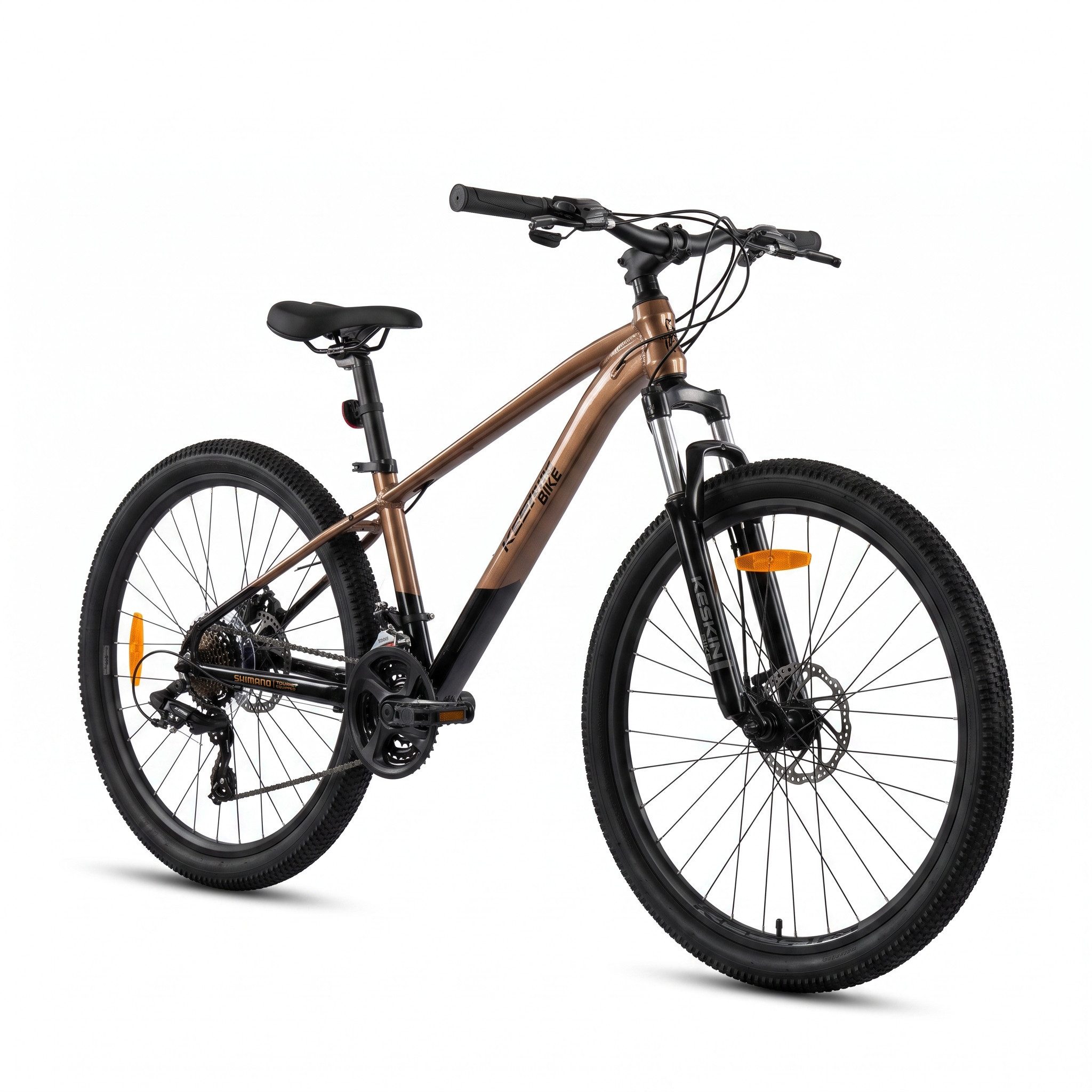 Keskin eBike Mountainbike Keskin MTB1, 26 Zoll Fahrrad für Herren Damen, Mädchen und Jungen, 21 Gang Shimano RD-TY500/EF500 Schaltwerk, Kettenschaltung, (Aluminiumrahmen, mechanischen Scheibenbremsen), mit 26"x 2,35" Luftreifen ideal für Gelände und Allta