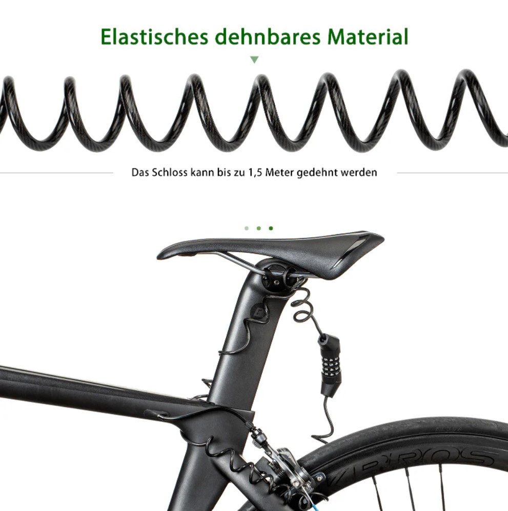 ROCKBROS Fahrrad-Gepäckträger Rockbros Kabelschloss Motorrad Fahrrad Helmschloss