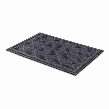 Fußmatte NUB STAR Fußmatte für den Innen und Außenbereich, ASTRA, Rechteckig, Höhe: 12 mm, 43 x 63 cm in grau