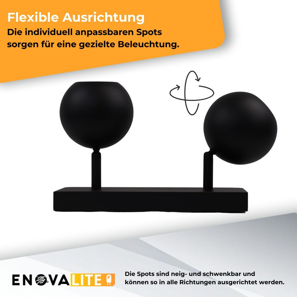 ENOVALITE LED Aufbaustrahler ENOVALITE LED Aufbauspot 14 W schwarz