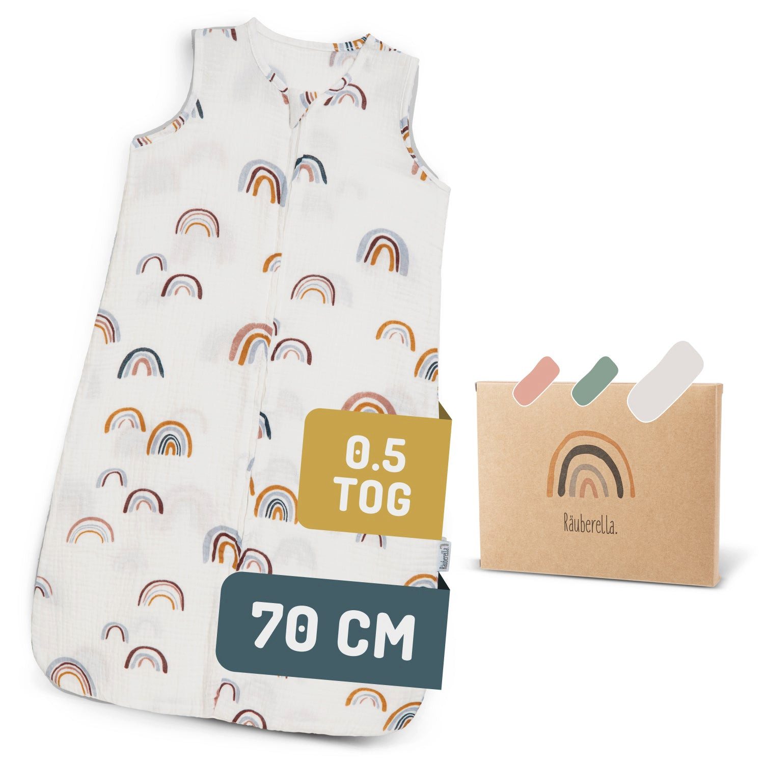 Moyo Babyschlafsack, 2 Wege Reißverschluss, 0,5 TOG bis 2,5 TOG