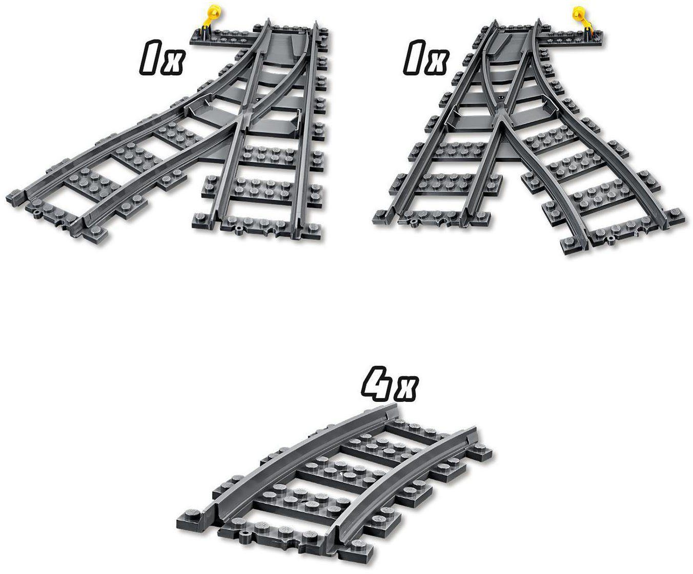 LEGO® Switch Tracks (60238), LEGO® City Konstruktionsspielsteine, (6 St), Made in Europe